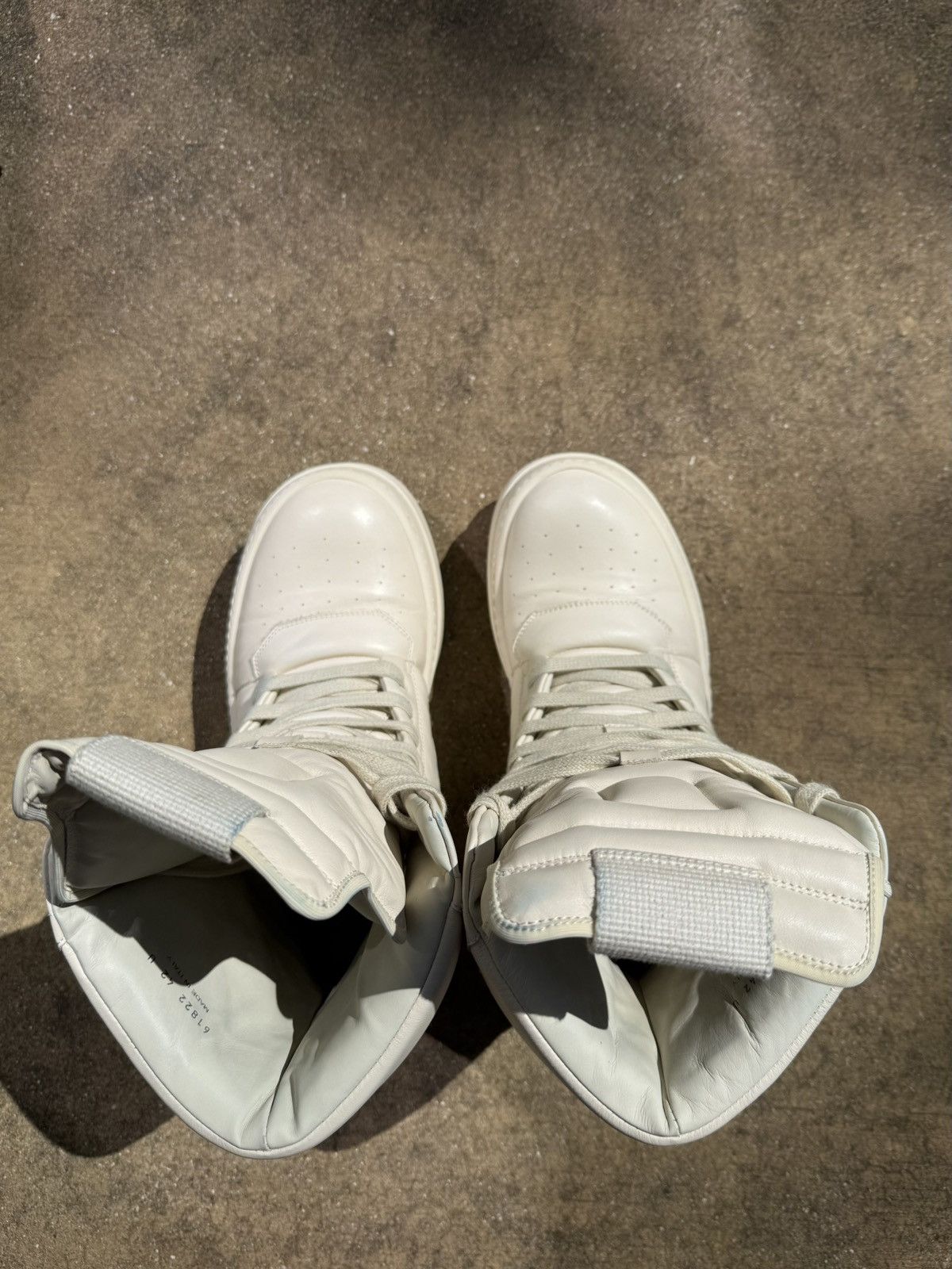 Rick Owens Rick Owens FW24 Porterville Mega Geobasket "Milk" LCO Size US 9 / EU 42 - 4 Thumbnail