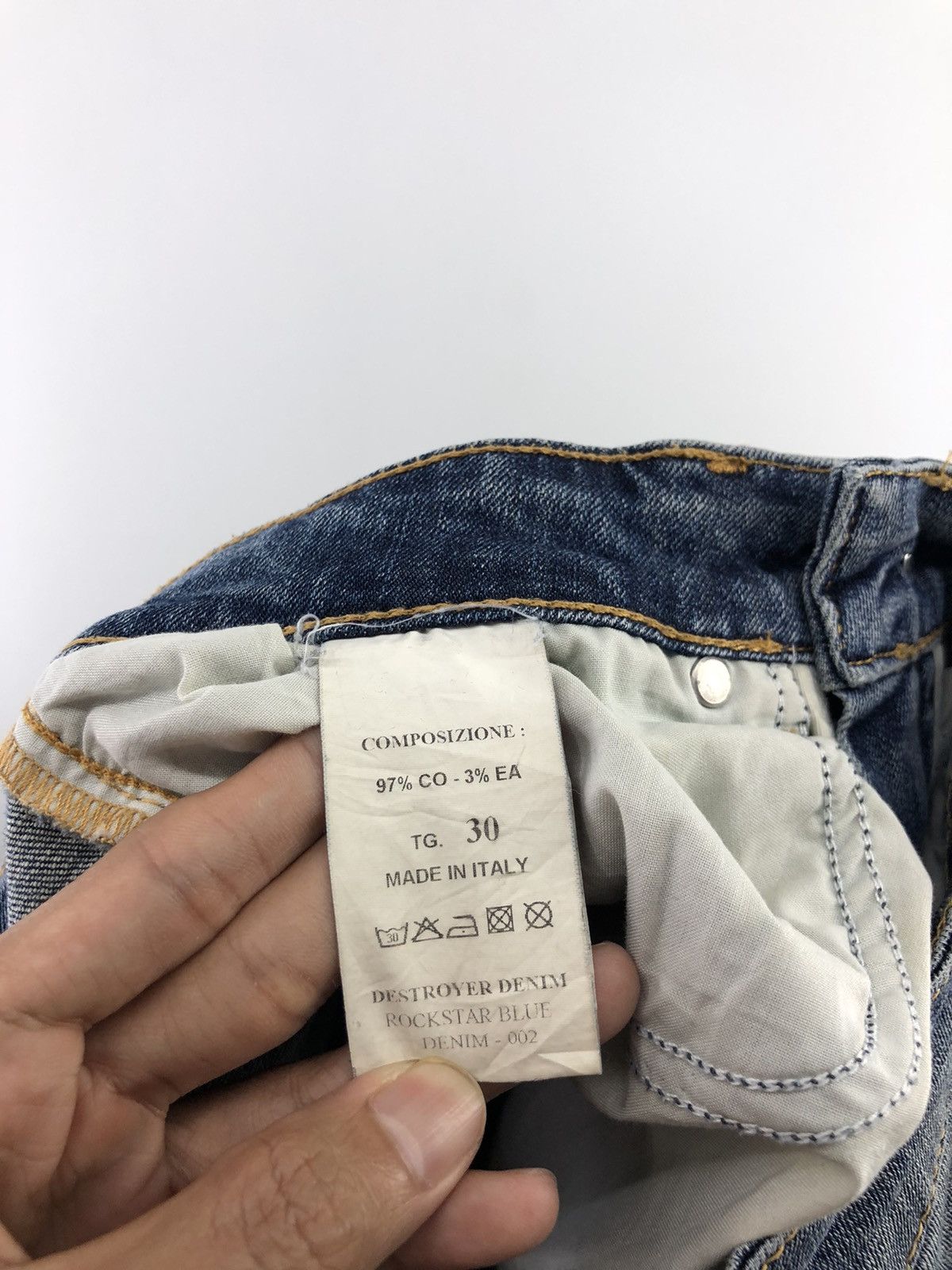 Represent Clo. Represent Destroyer Denim Rockstar Blue Skinny Jeans Size US 28 / EU 44 - 21 Thumbnail