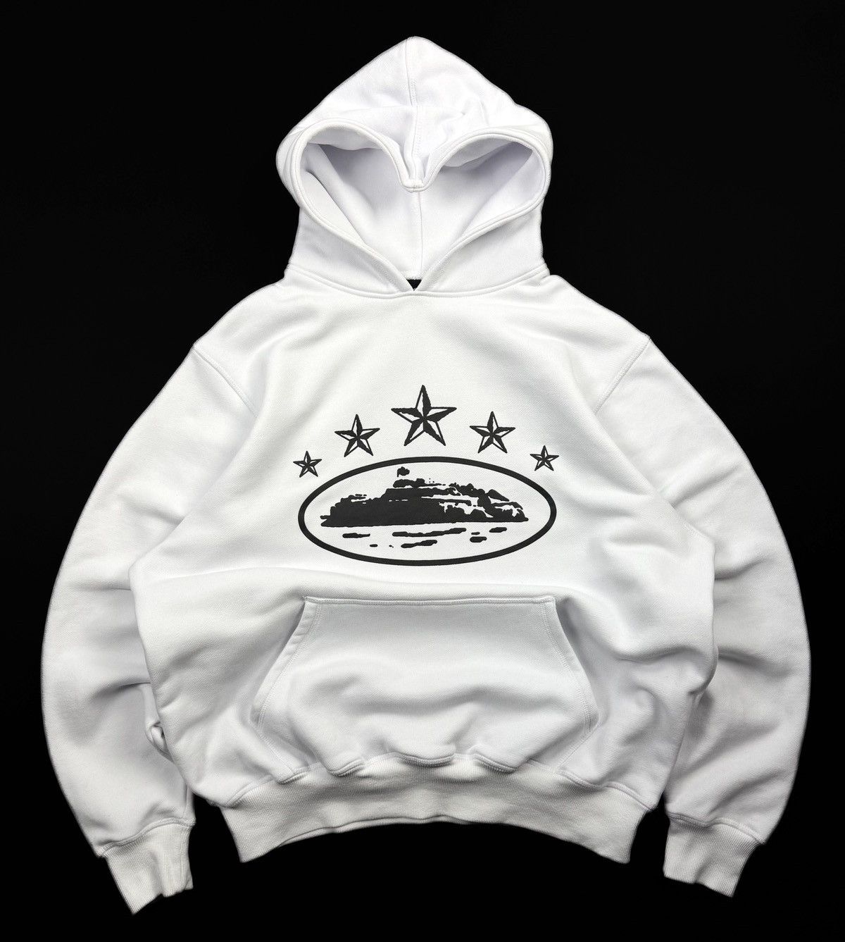 Corteiz Corteiz Alcatraz Big Logo White Heavy Cotton Hoodie STREETW Size US M / EU 48-50 / 2 - 1 Thumbnail