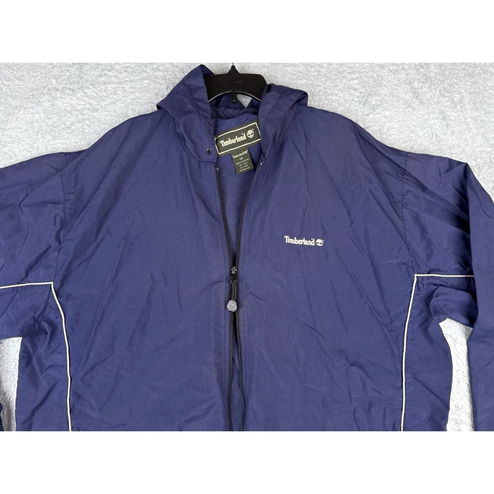 Timberland Timberland Windbreaker Jacket Mens 2XL Blue Hooded Nylon Outdoor Skiing Size US XXL / EU 58 / 5 - 6 Thumbnail
