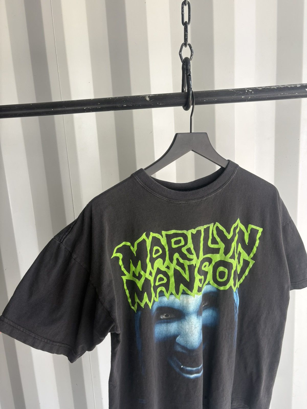 Band Tees Vintage Marilyn Manson Shirt Faded Distressed Grunge Size US XL / EU 56 / 4 - 5 Thumbnail