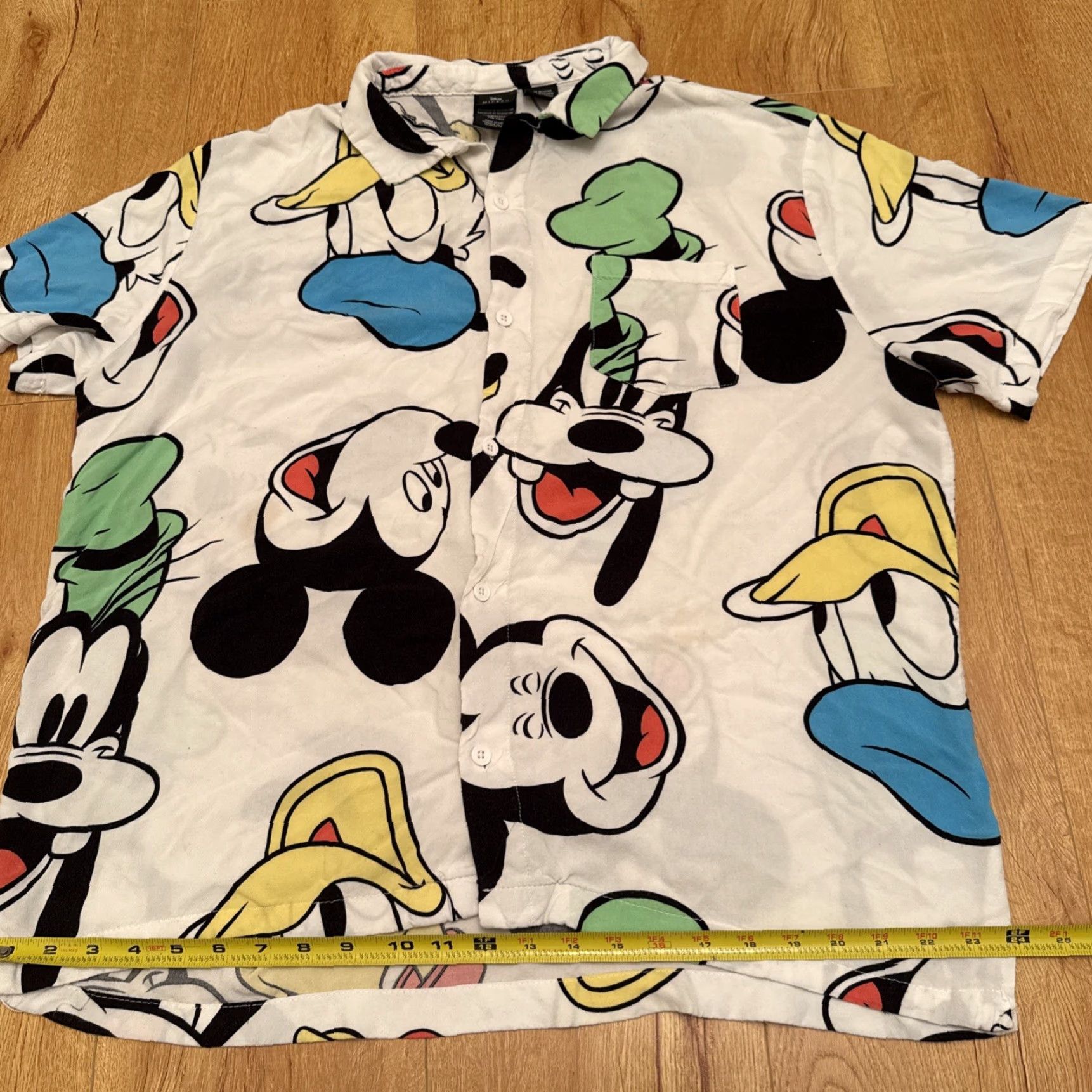 Disney VINTAGE Disney Parks Authentic Mickey Mouse Hawaiian Resort All Over Print Button-Up Shirt XXL White Mickey Mouse Shirt Men 2XL Short Sleeve Button-Up Size US XXL / EU 58 / 5 - 7 Thumbnail