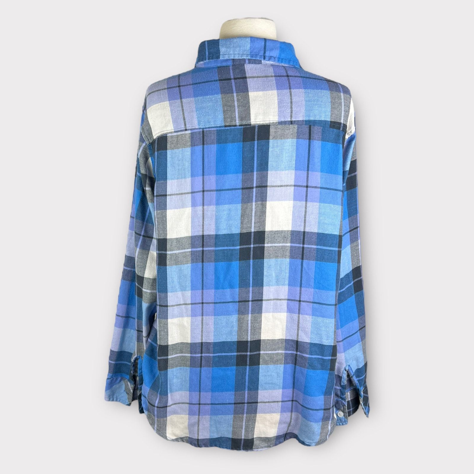 Urban Outfitters Kirra | Y2K Vintage High Low Flannel Top | Medium Size M / US 6-8 / IT 42-44 - 3 Thumbnail