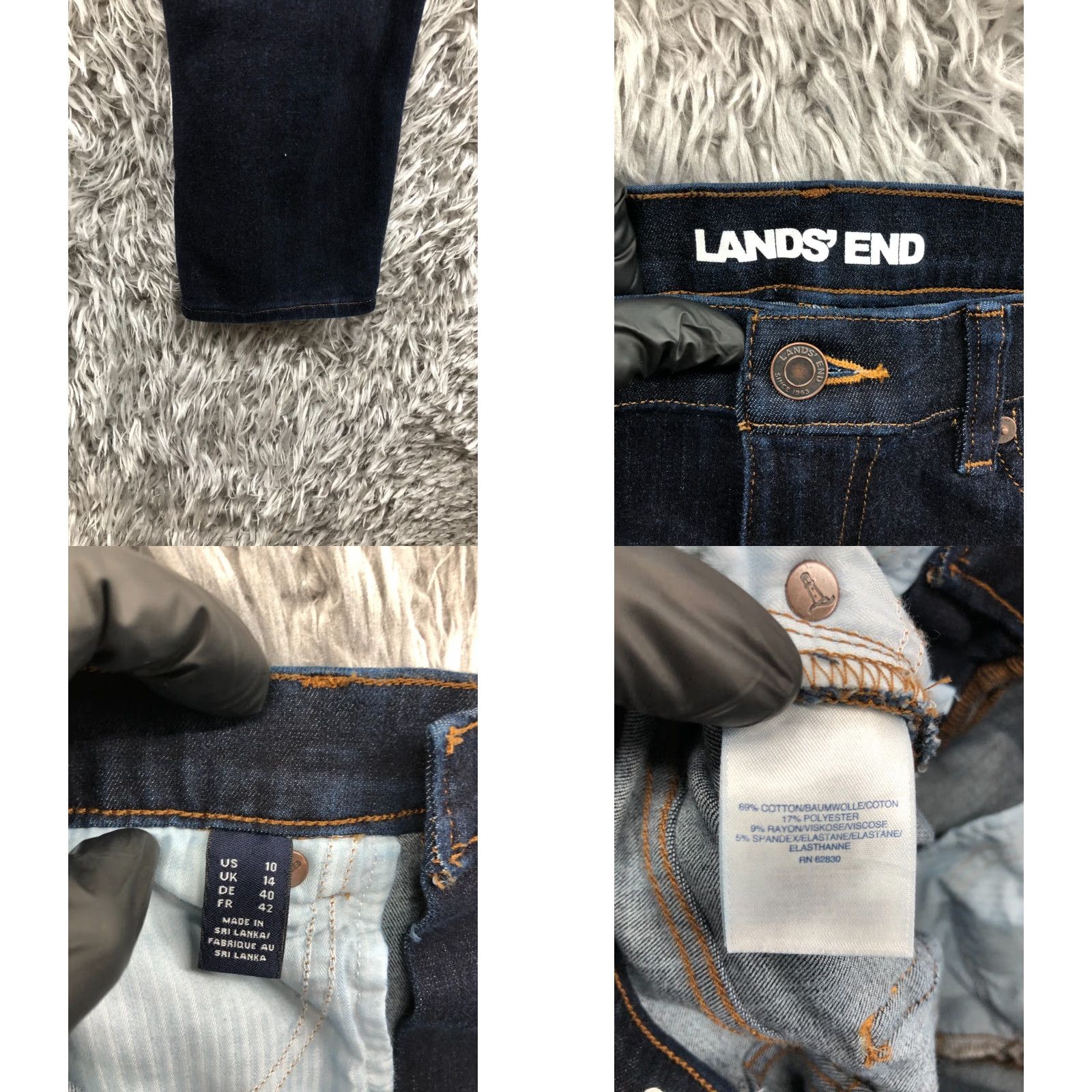 Lands' End Lands' End Jeans Skinny 10 Womens Dark Blue Wash Capris? Size 32" / US 10 / IT 46 - 8 Thumbnail