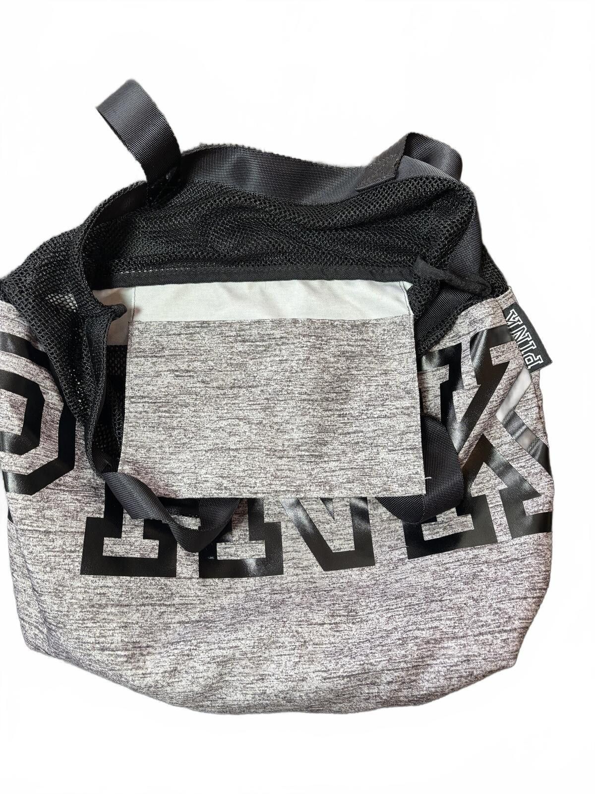 Pink PINK by Victoria's Secret Black and Gray Tote Bag Size ONE SIZE - 3 Thumbnail