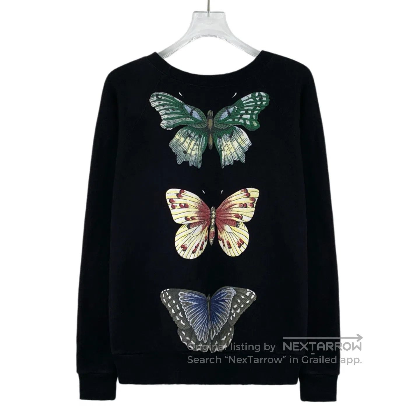 Gucci Guicci Black butterfly sequin heavy embroidery round neck Size US XXS / EU 40 - 2 Thumbnail