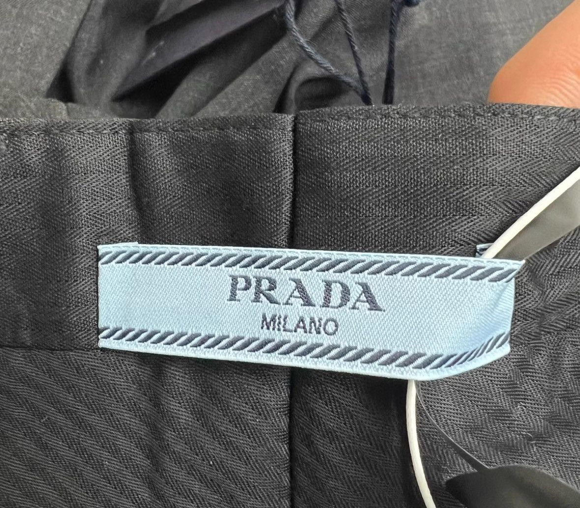 Prada Prada Black Wool Pants Size 26" / US 2 / IT 38 - 3 Thumbnail