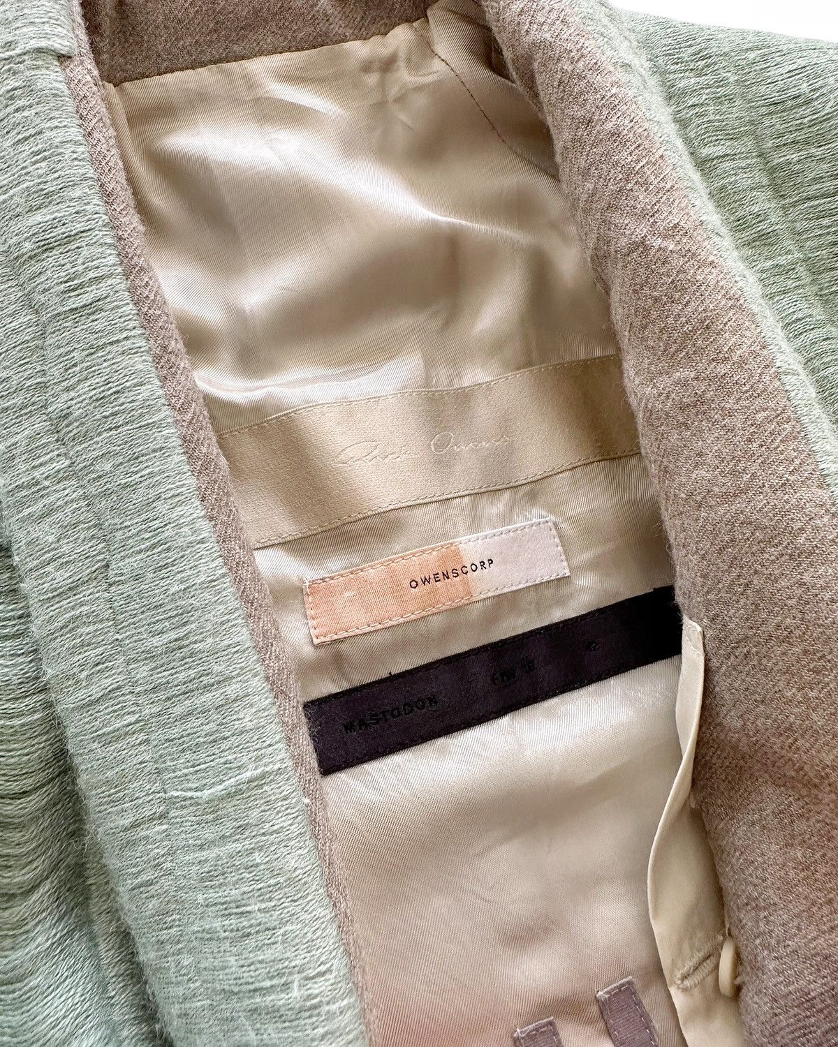 Rick Owens 2016 Mastodon Pearl Blue Vomit Coat Single Vented Coat Size US XS / EU 42 / 0 - 5 Thumbnail