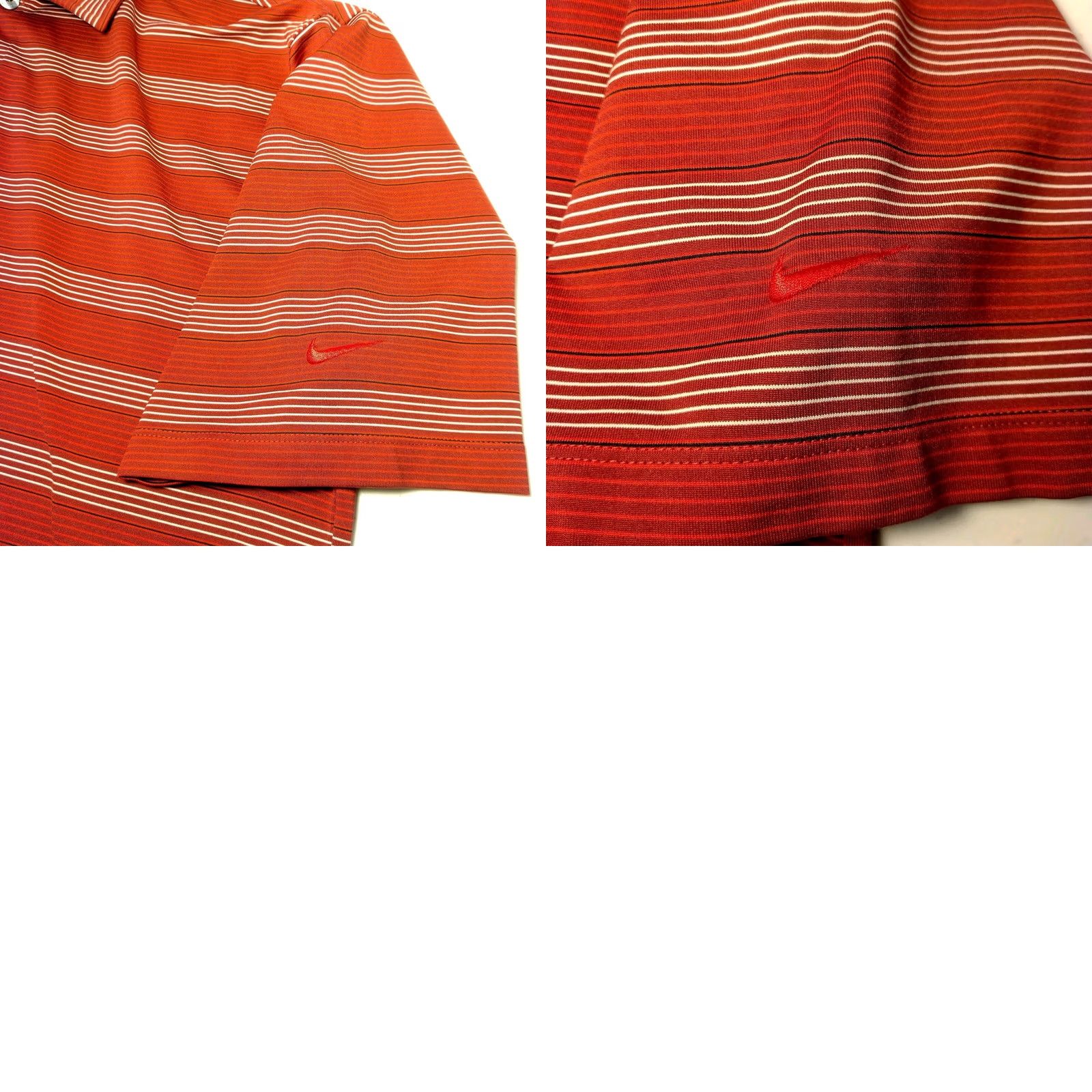 Nike Nike Shirt Mens M maroon Golf Dri Fit Polo Short Slv White Stripe Performance Size US M / EU 48-50 / 2 - 9 Thumbnail