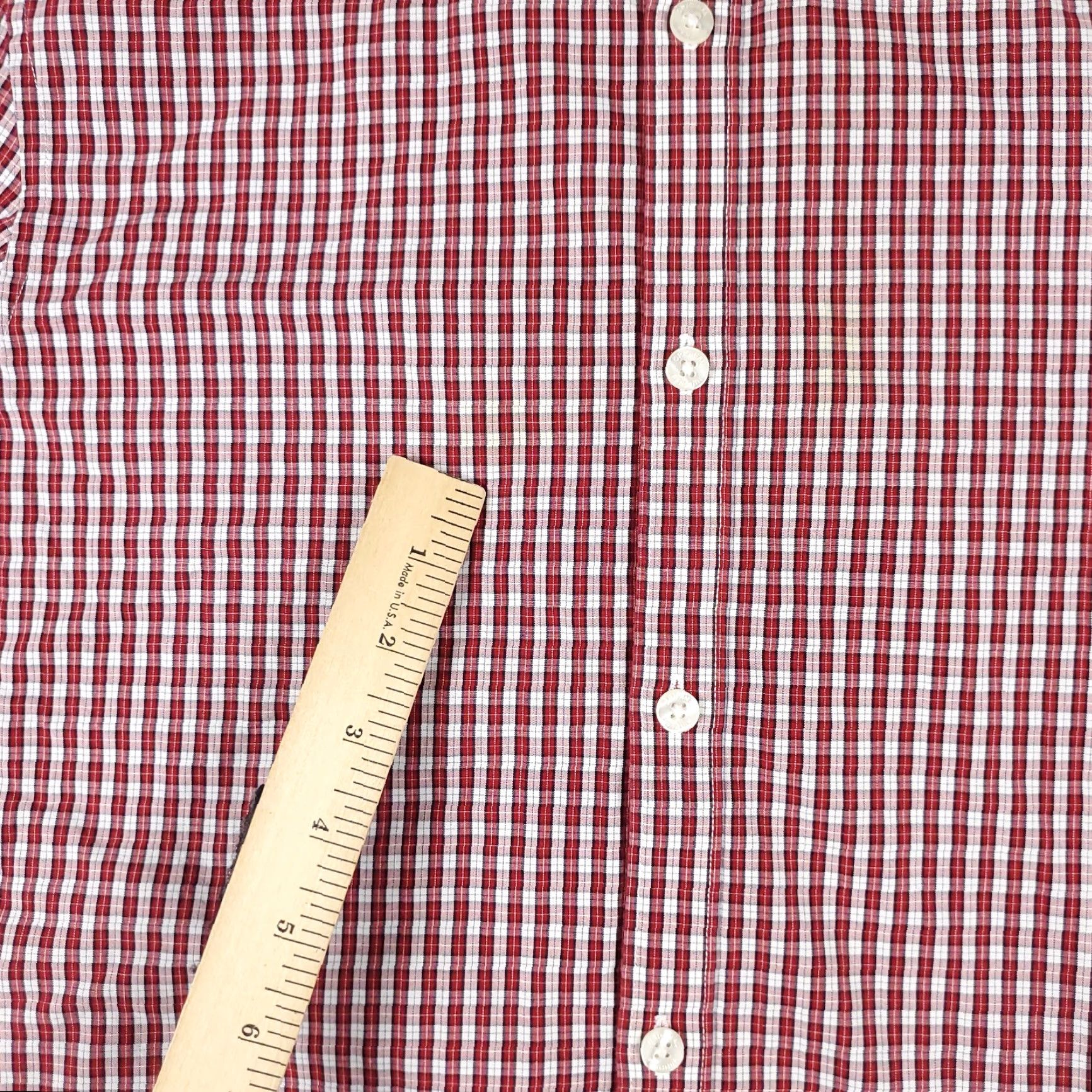 Vintage Penguin Dress Shirt Mens Size 15 Red Plaid Long Sleeve Button Up Casual Business Formal Gift Boyfriend Workwear 15 Mens Red Plaid Dress Shirt Size 40R - 3 Thumbnail