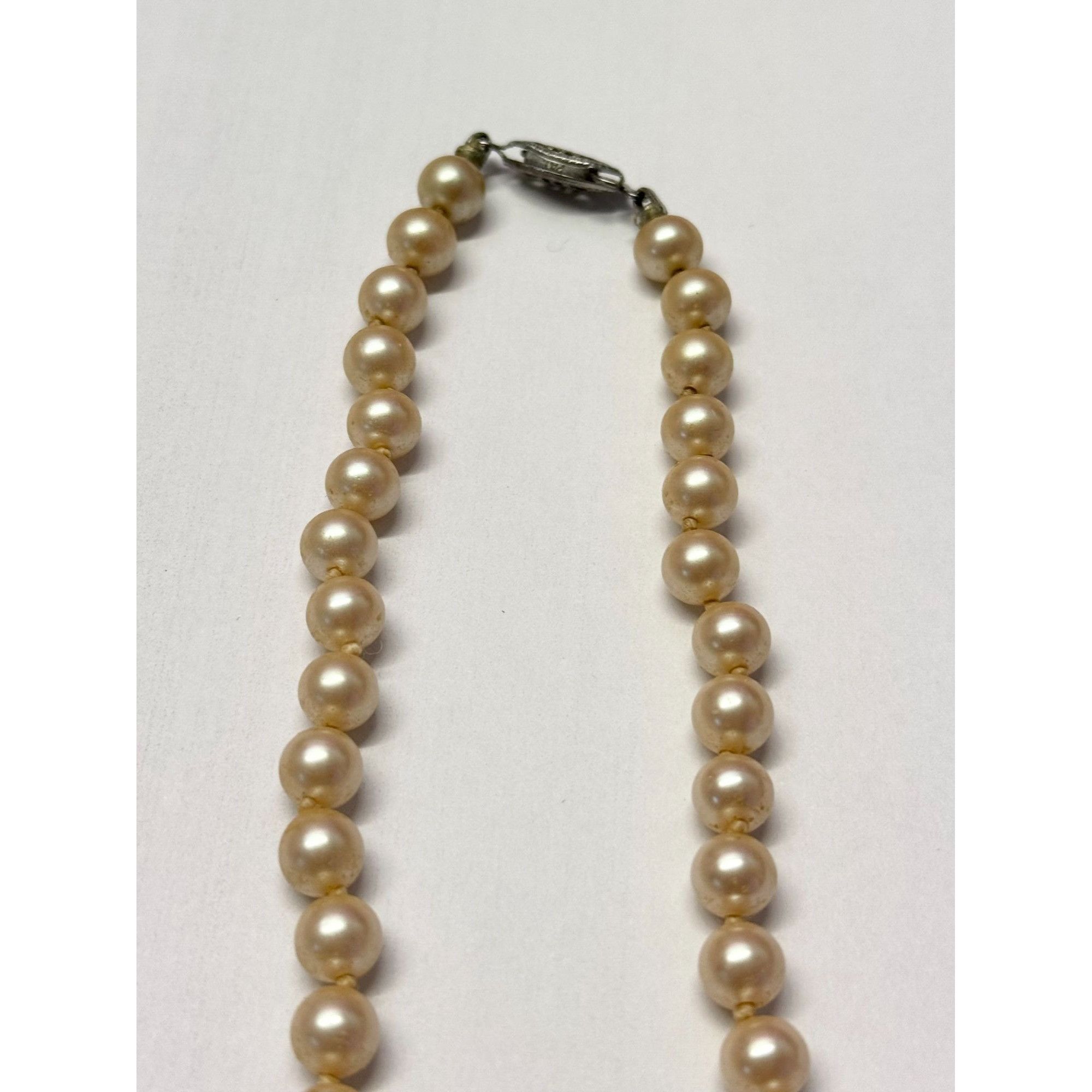 Vintage Vintage faux pearl filigree clasp necklace Size ONE SIZE - 5 Thumbnail