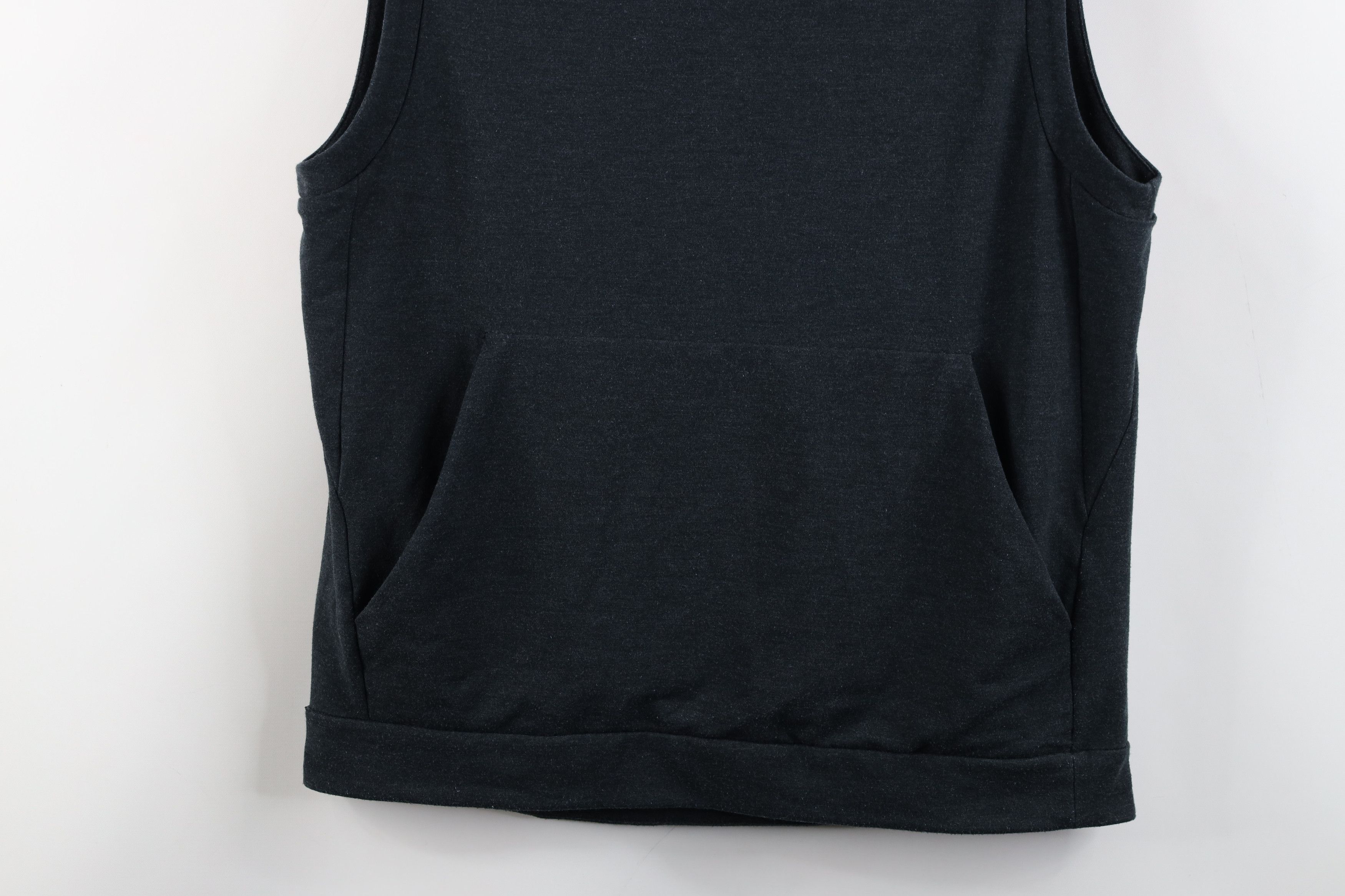 Nike × Vintage Nike Sleeveless Training Hoodie Sweatshirt Charcoal Gray Size US M / EU 48-50 / 2 - 3 Thumbnail