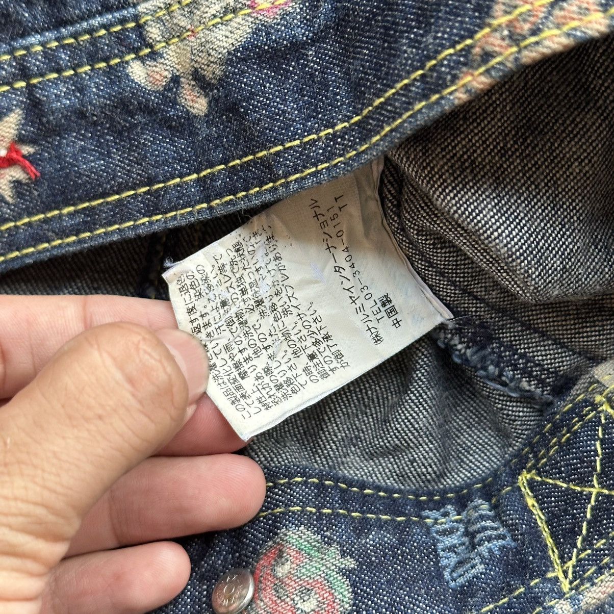 Angel Blue × Hysteric Glamour × Japanese Brand 2000s Angel Blue Printed Cute Rock Denim Jacket Size M / US 6-8 / IT 42-44 - 7 Thumbnail