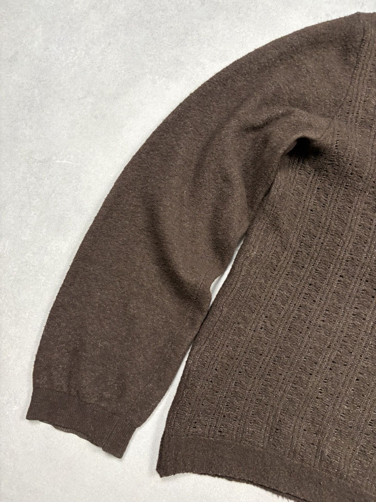 Ann Demeulemeester Ann Demeulemeester Open Knit Sheer Wool Sweater Avant Garde Size M / US 6-8 / IT 42-44 - 5 Thumbnail