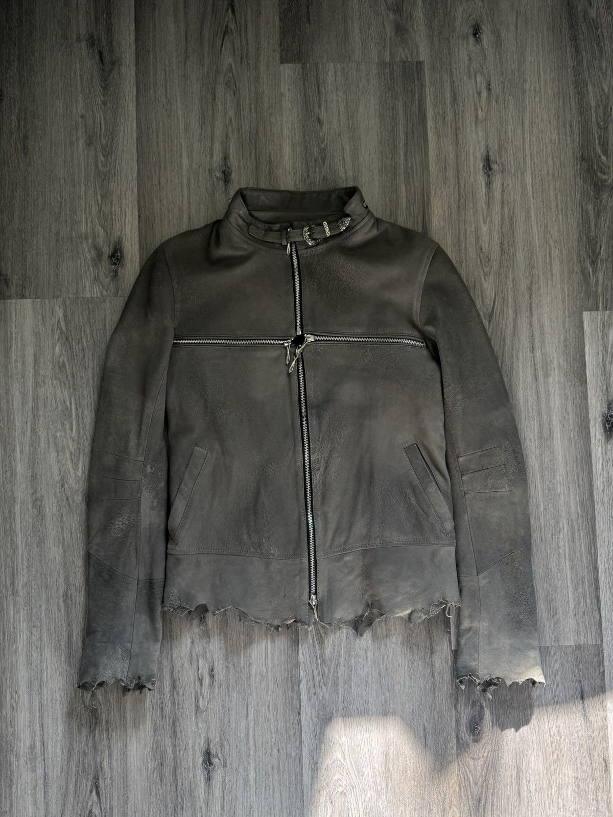 トップス 2000s archive scull cross zip jacket 14th Addiction Cross Zip | Grailed