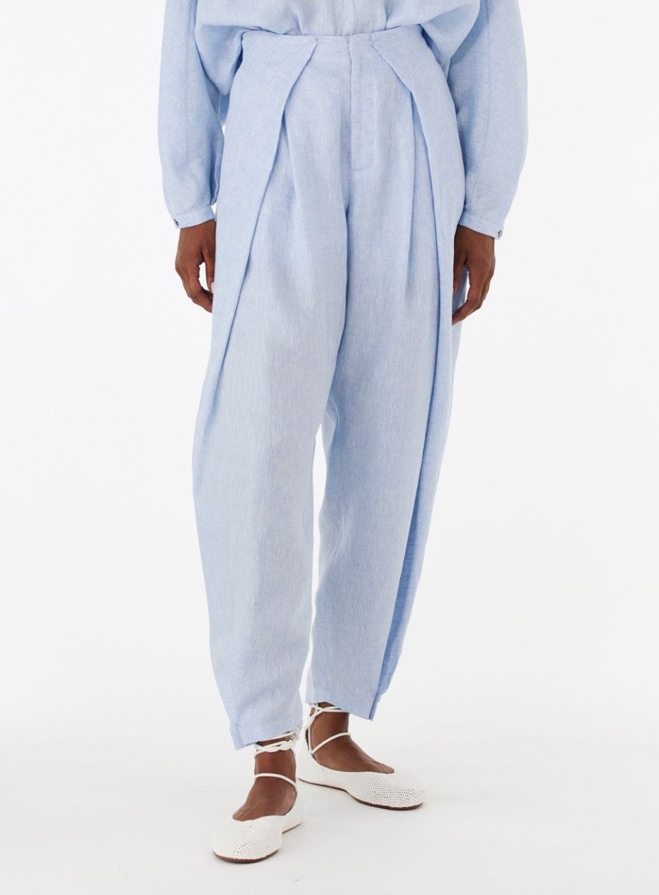 image of Loro Piana O1Srvl11E0424 Trouser In Sky Blue, Women's (Size 26)