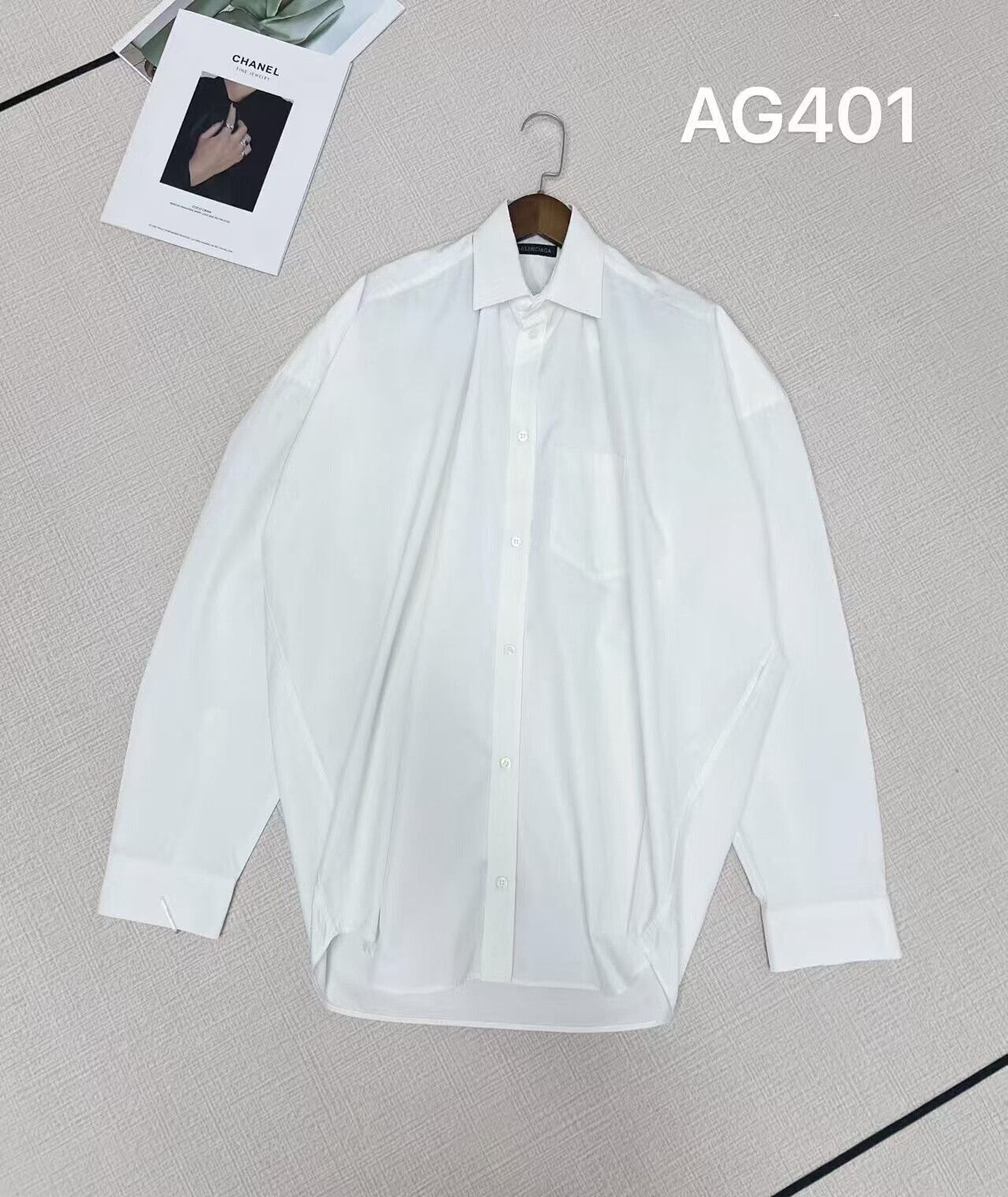 Balenciaga balenciaga logo long sleeve white shirt Size US XL / EU 56 / 4 - 1 Thumbnail