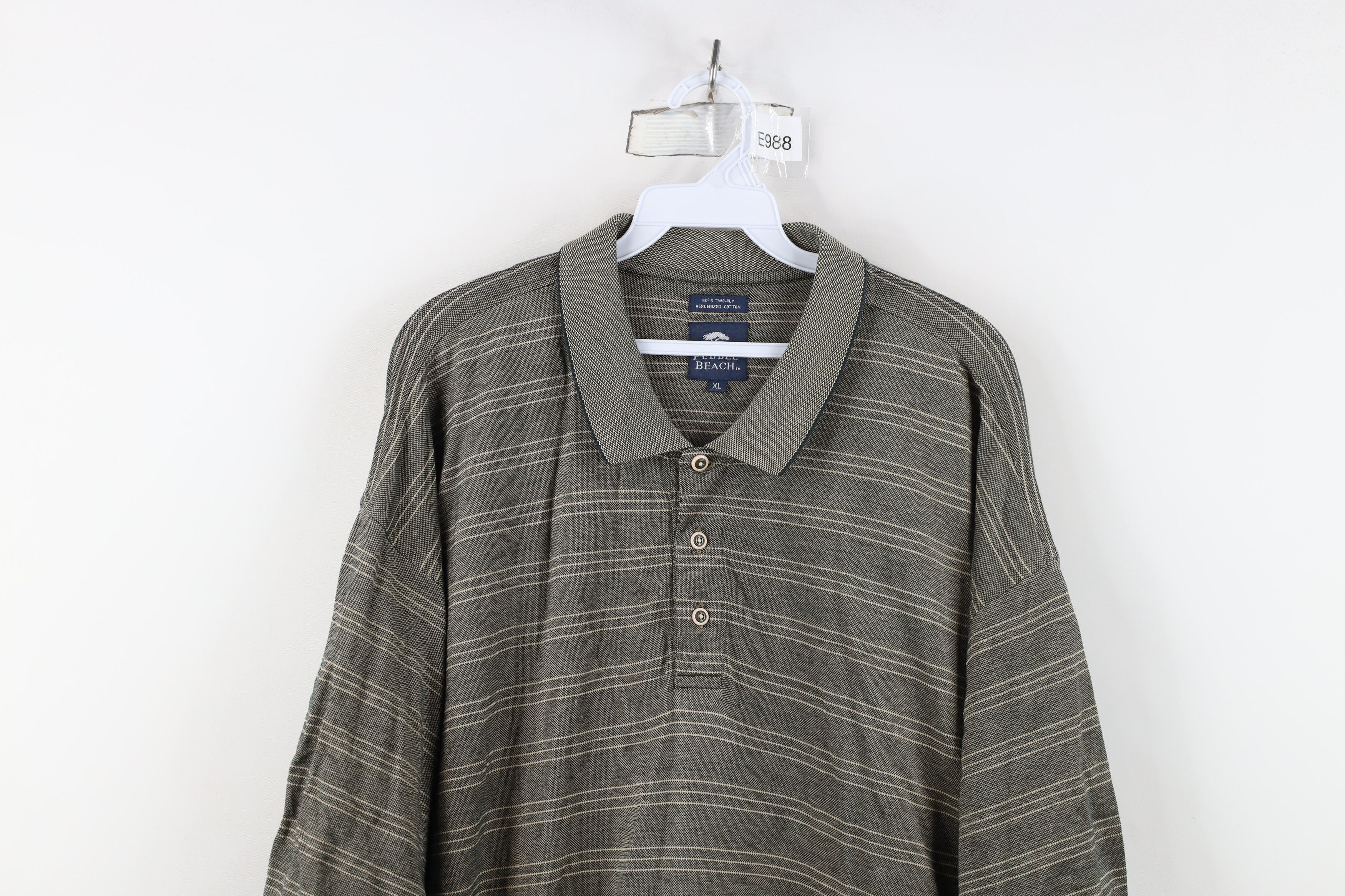 Vintage Vintage 90s Streetwear Striped Knit Collared Golf Polo Shirt Size US XL / EU 56 / 4 - 2 Thumbnail