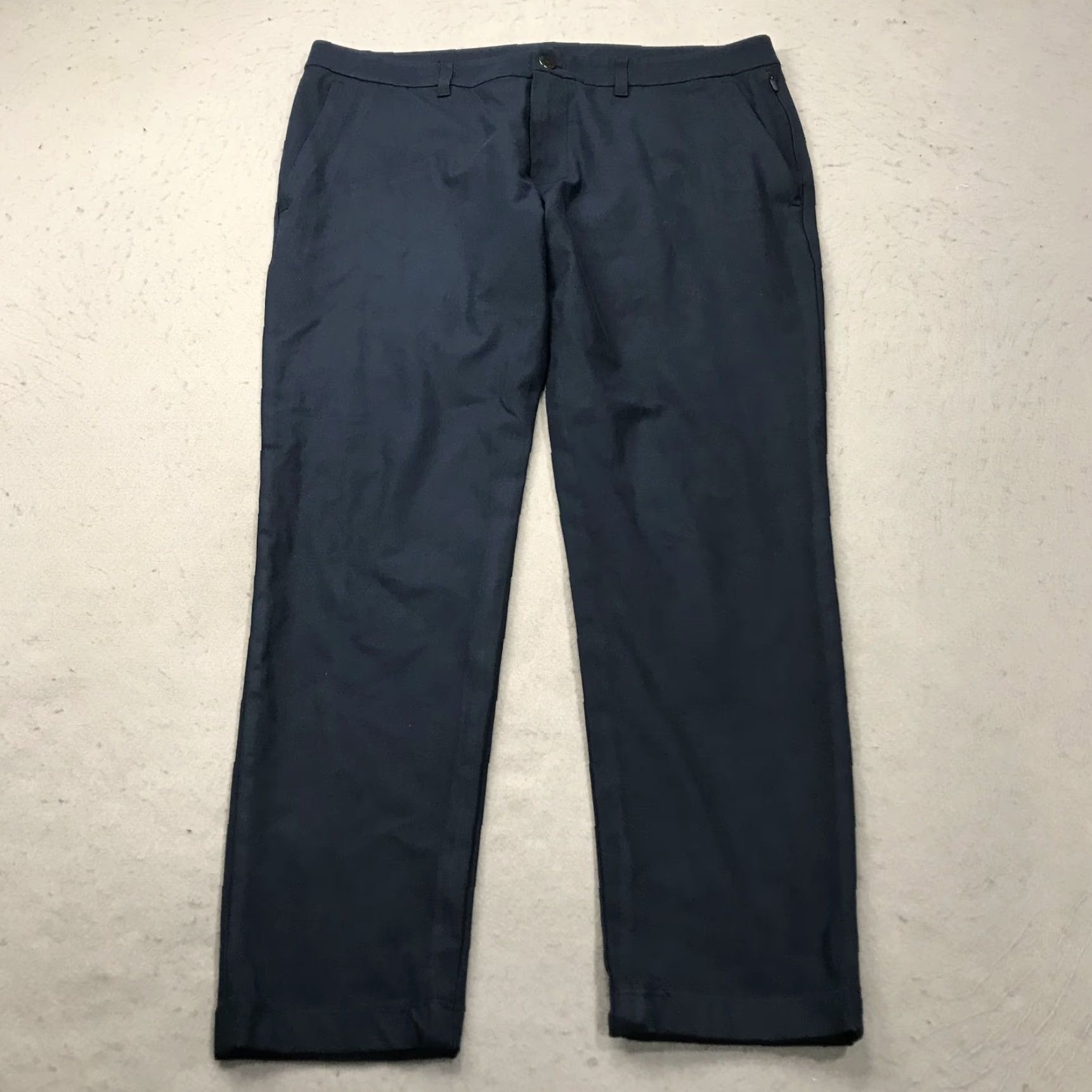 Lululemon Lululemon Pants Mens 35x27 Blue Commission Slim Fit Warpstreme Solid Casual Chino City Stretch 5-Pocket Mens Size US 35 - 2 Thumbnail