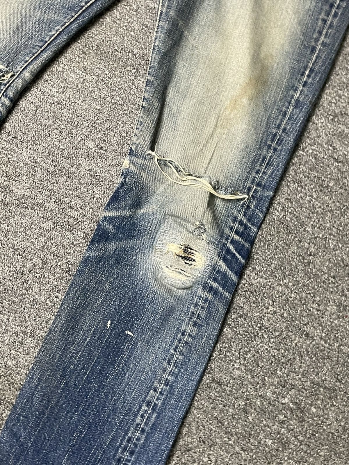 Vintage FLAT HEAD x BALDER JEANS Brand Ripped Jean (84) Size US 32 / EU 48 - 2 Thumbnail