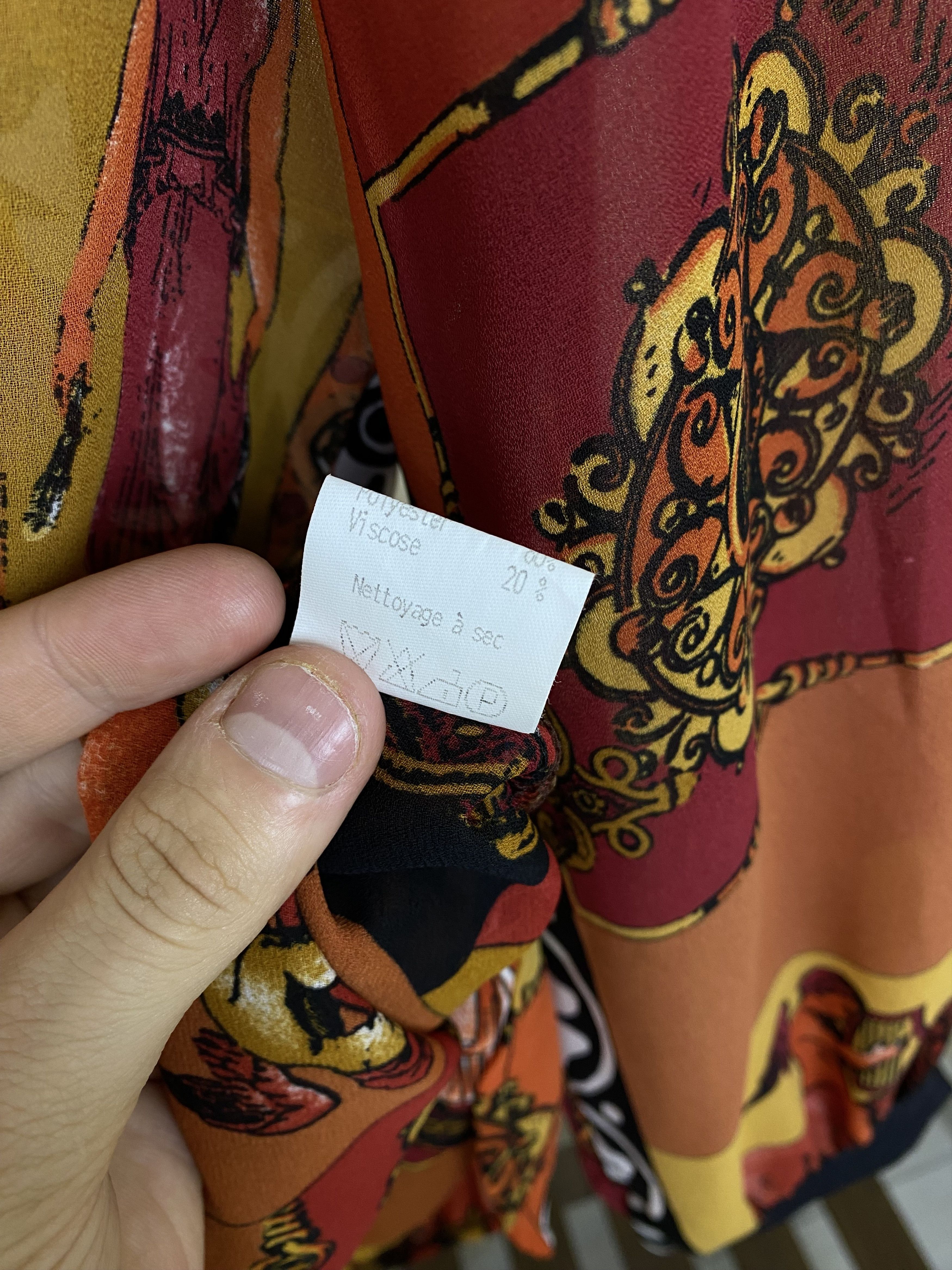 Sandro Vintage 70s 80s Sandro Paris barocco Button Up Shirt Size M / US 6-8 / IT 42-44 - 10 Thumbnail
