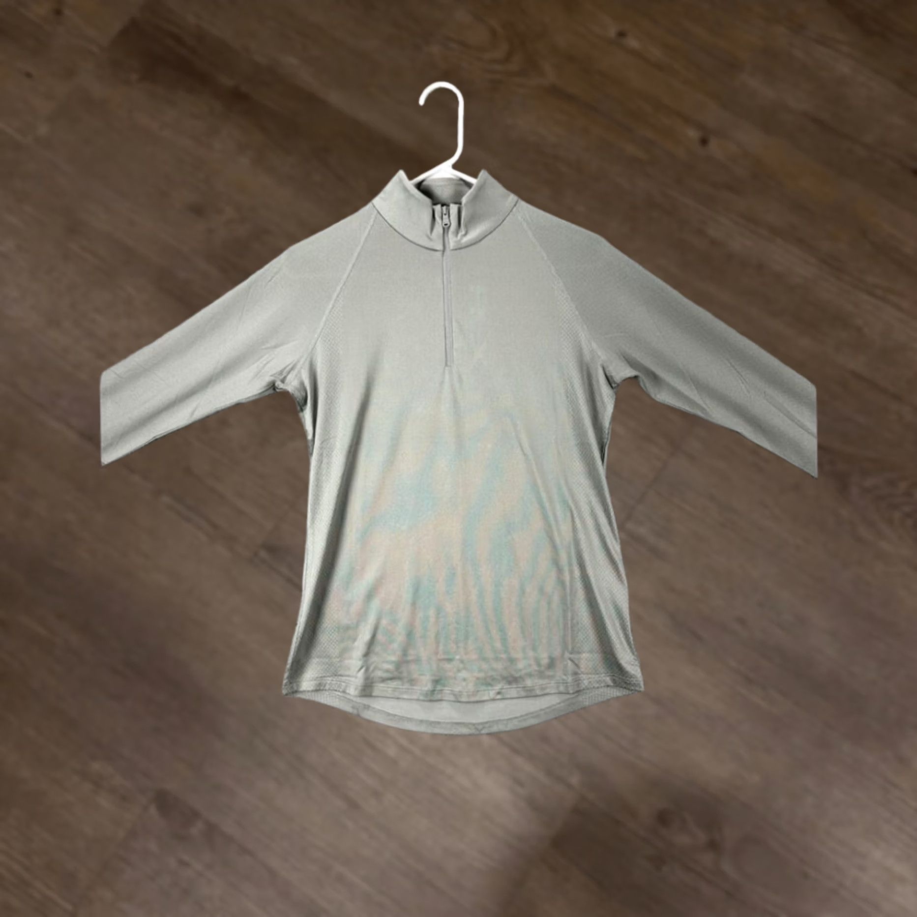 RLX Ralph Lauren RLX Ralph Lauren Shirt Womens Small Grey Quarter Zip Pullover Raglan Sleeve NEW Size S / US 4 / IT 40 - 1 Thumbnail