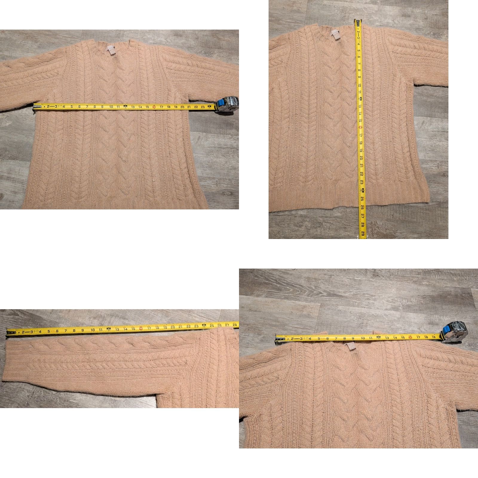 J.Crew J Crew Cable Knit Hand knit Sweater Womens L Lambs Wool Rabbit Hair Supersoft Size L / US 10 / IT 46 - 8 Thumbnail