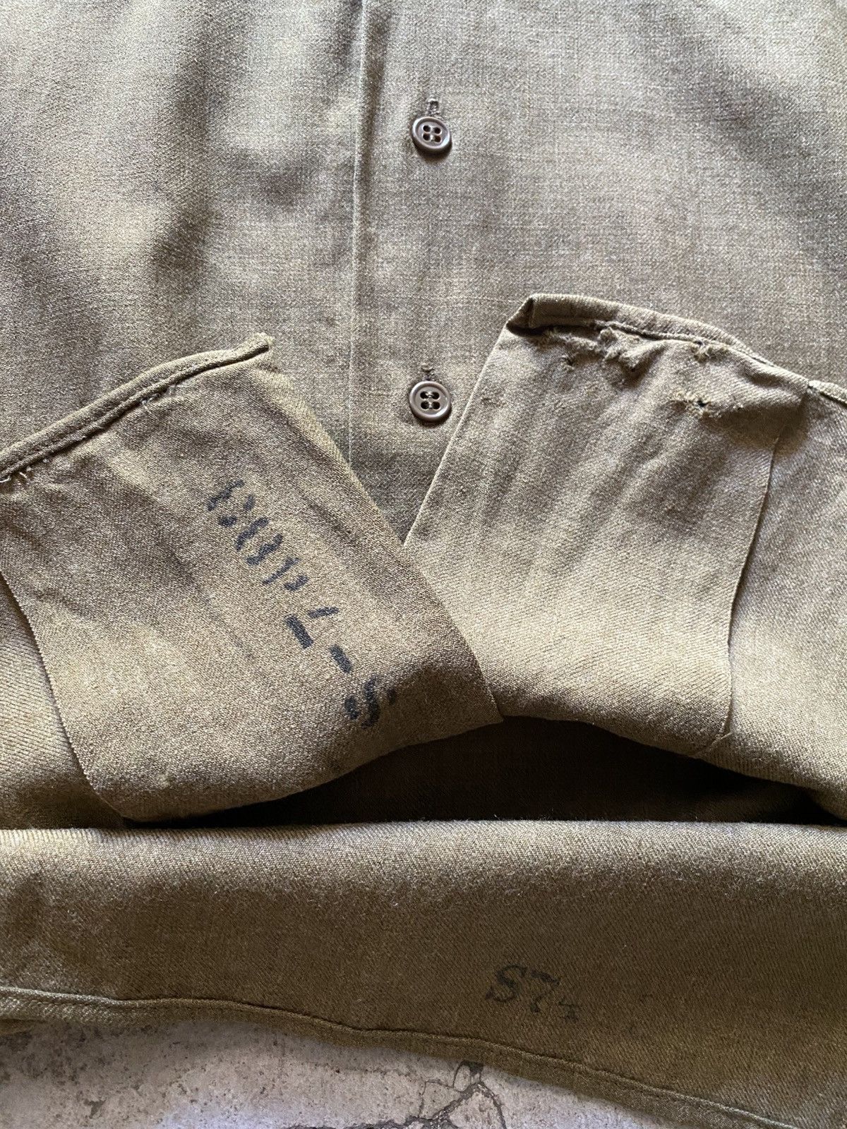 Other Vintage 1940s WWII US Army Wool field shirt military Uniform Size US XL / EU 56 / 4 - 6 Thumbnail
