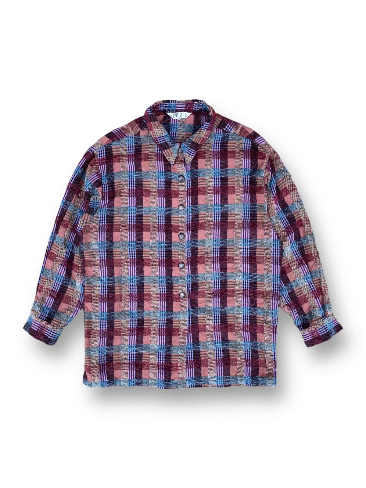 Japanese Brand × Vintage Vintage Renown Simple Life Wool Snap Button Down. #D2 Size US XL / EU 56 / 4 - 1 Thumbnail