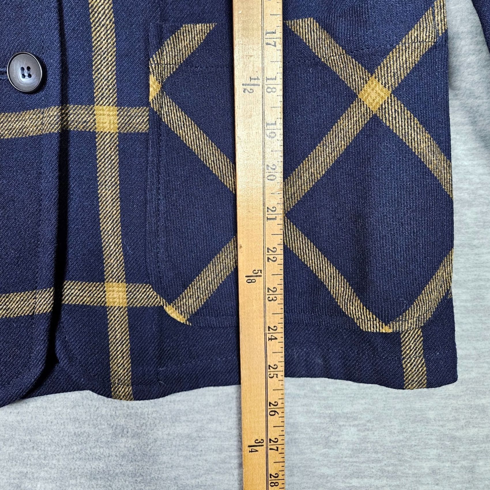 Pendleton Pendleton Women's Navy Gold Windowpane Unlined Shirt Jacket Sz S Size S / US 4 / IT 40 - 4 Thumbnail