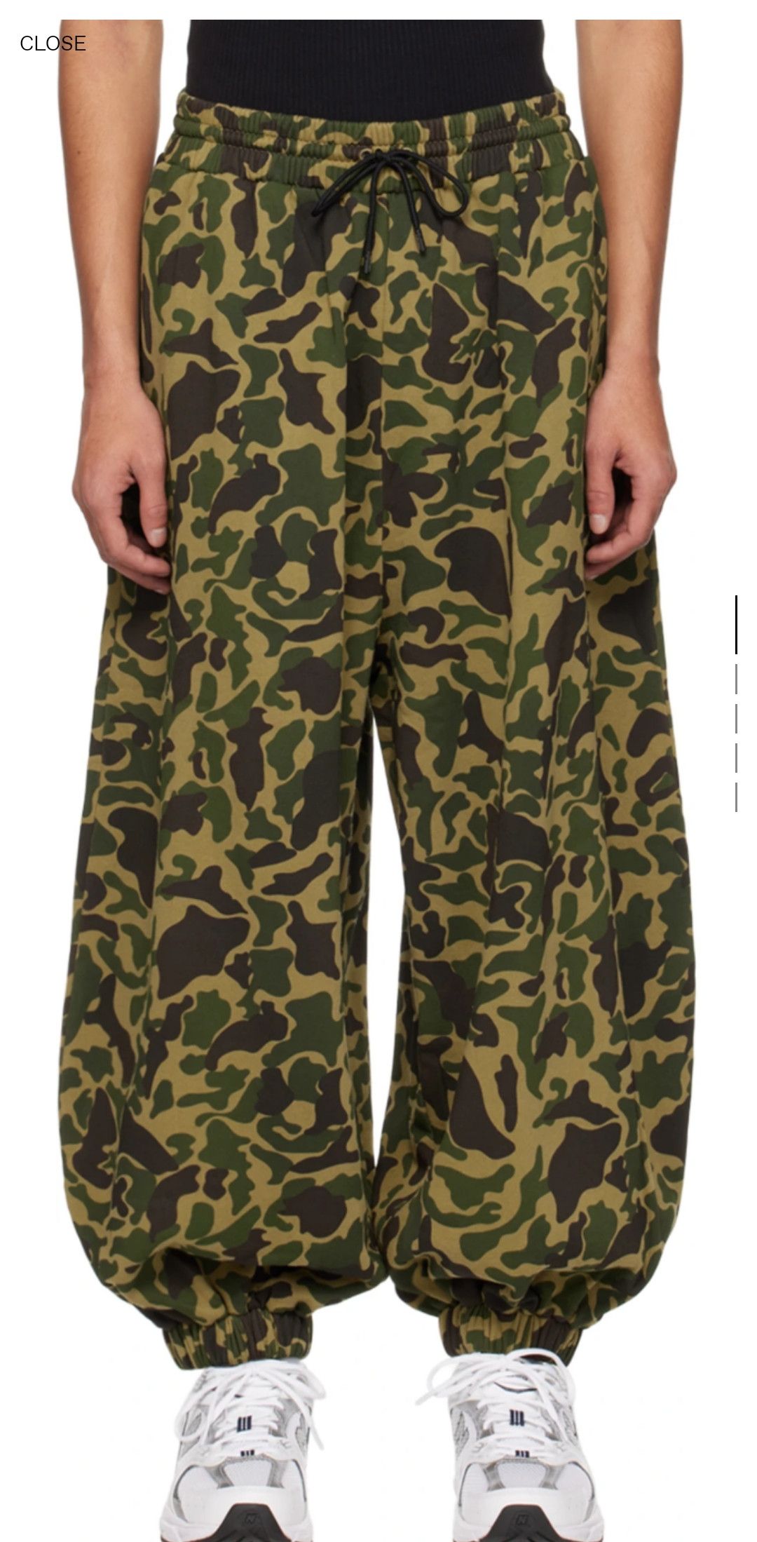 image of Luu Dan Lu'u Dan Camoflage Green Baggy Bontan Lounge Pants Xl, Men's (Size 34)