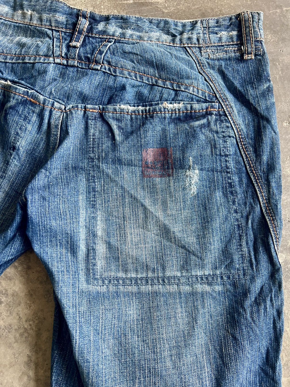 Marithe + Francois Girbaud RARE 90s Marithe Francois Girbaud Baggy Flare Denim Size US 38 / EU 54 - 16 Thumbnail