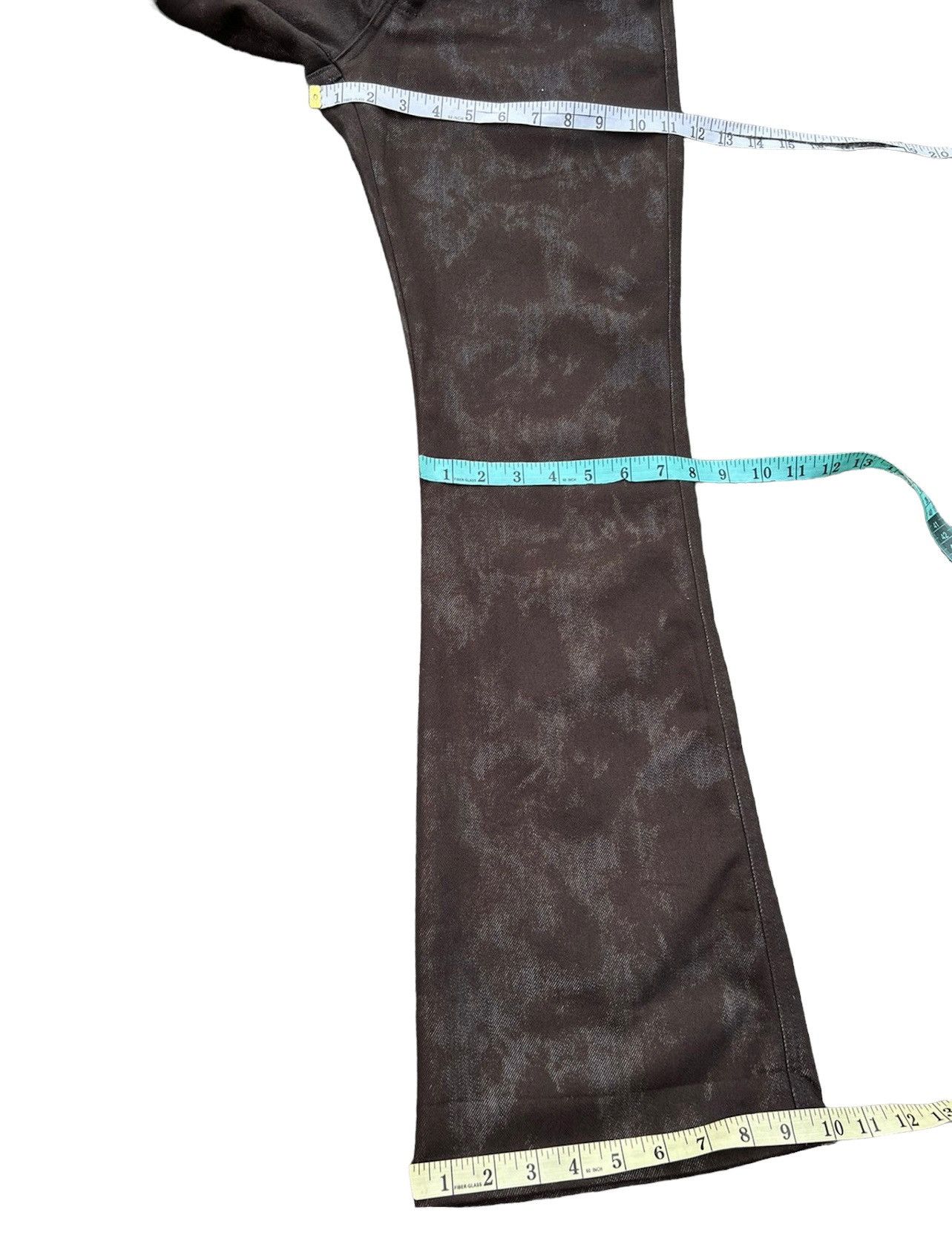 Morgan Homme Vintage 2000s Morgan Homme Japan Abstract Print Flare Jeans Size US 29 - 4 Thumbnail