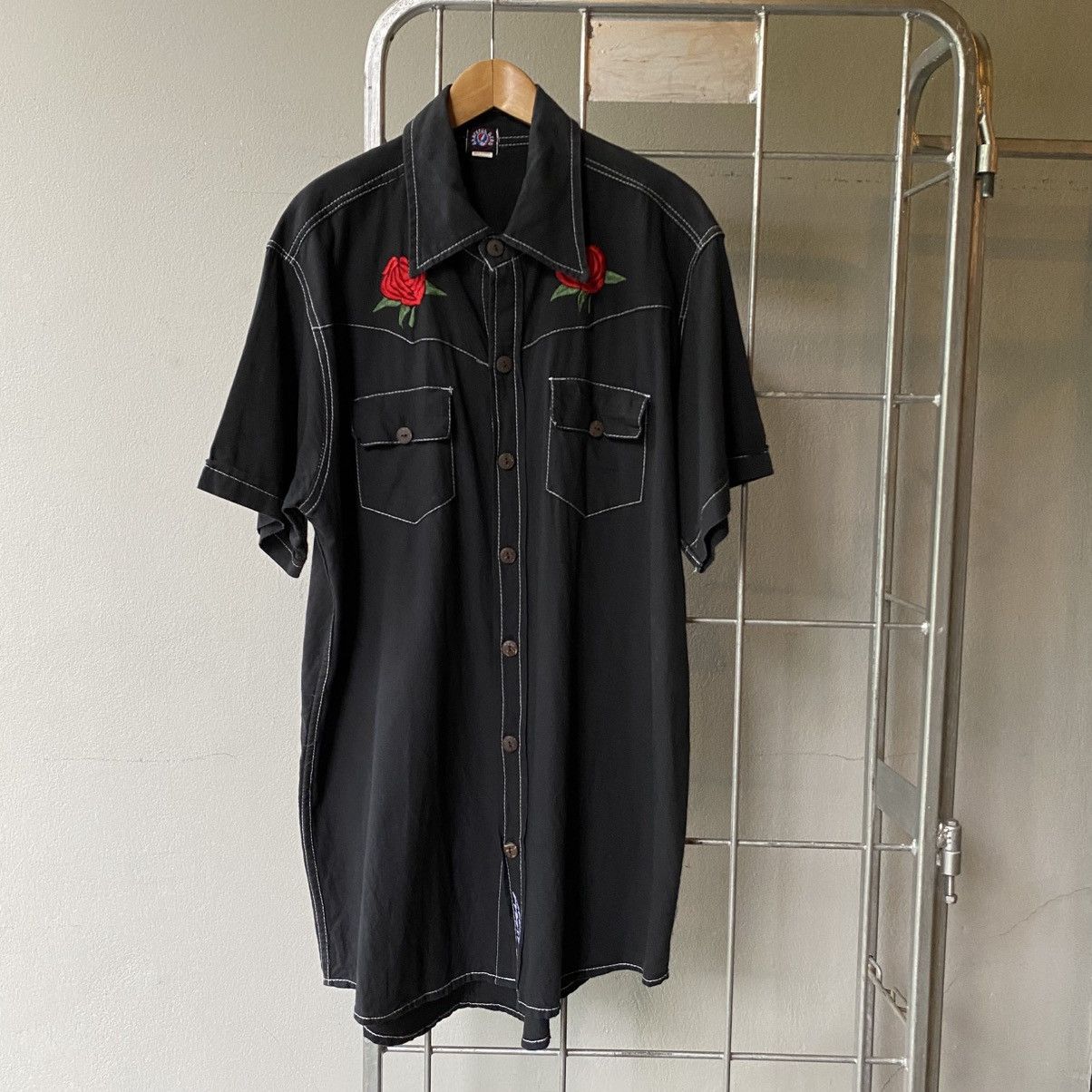 Grateful Dead GRATEFUL DEAD Black Rose Embroidered Western Shirt Size US XL / EU 56 / 4 - 2 Thumbnail