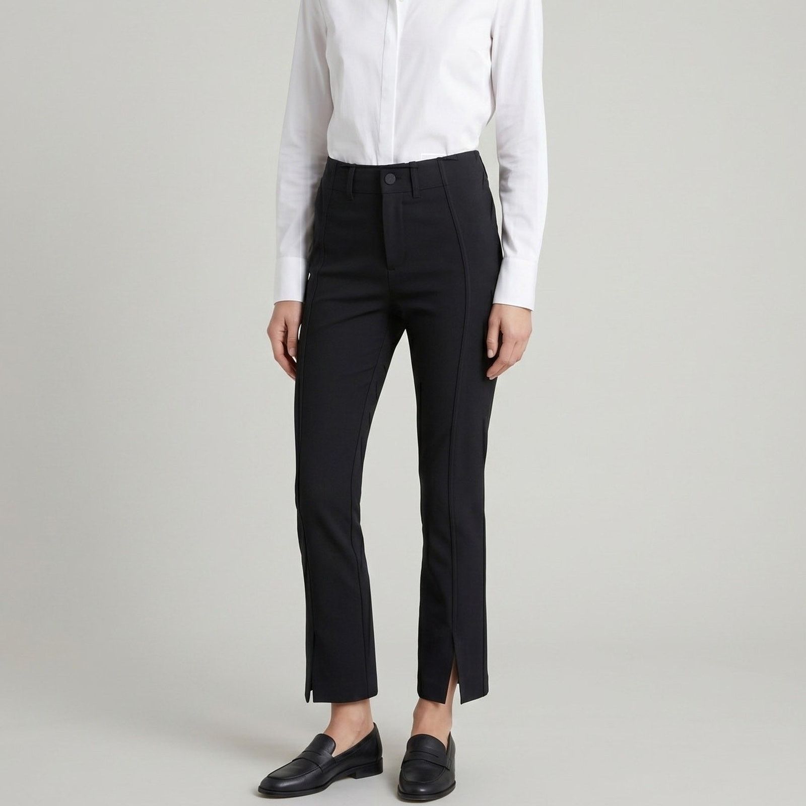 AYR AYR the Sizzle Split cuff stretch pants in black size 6 Size 28" / US 6 / IT 42 - 1 Thumbnail