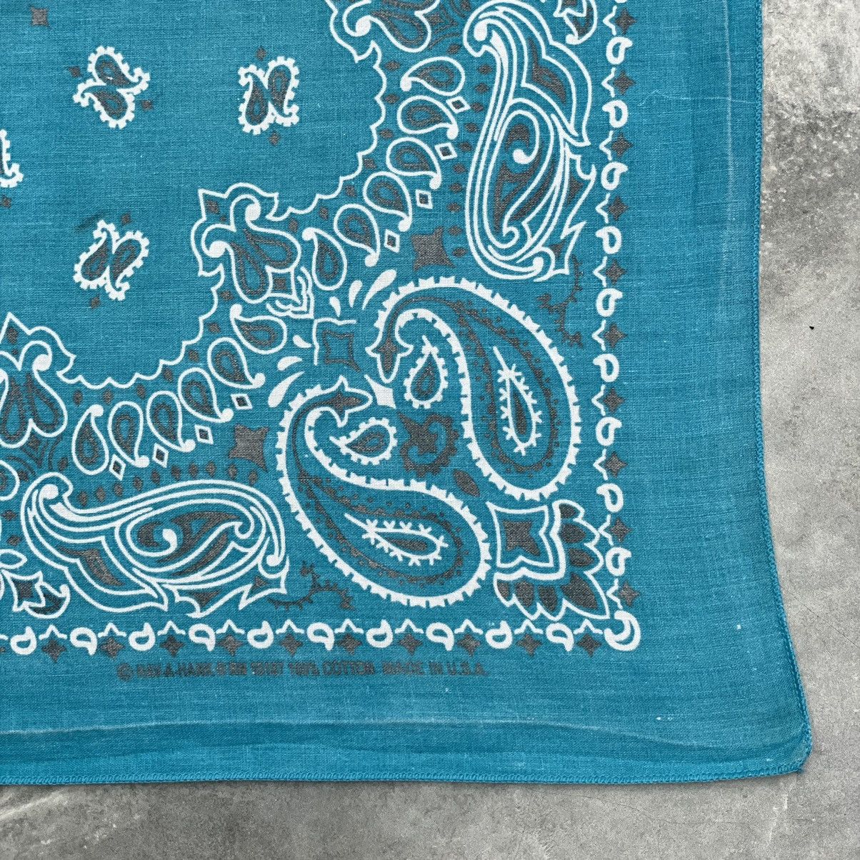 Vintage Made In USA Fast Have A Hank Handkerchief Bandana Scarf Blue Size ONE SIZE - 2 Thumbnail