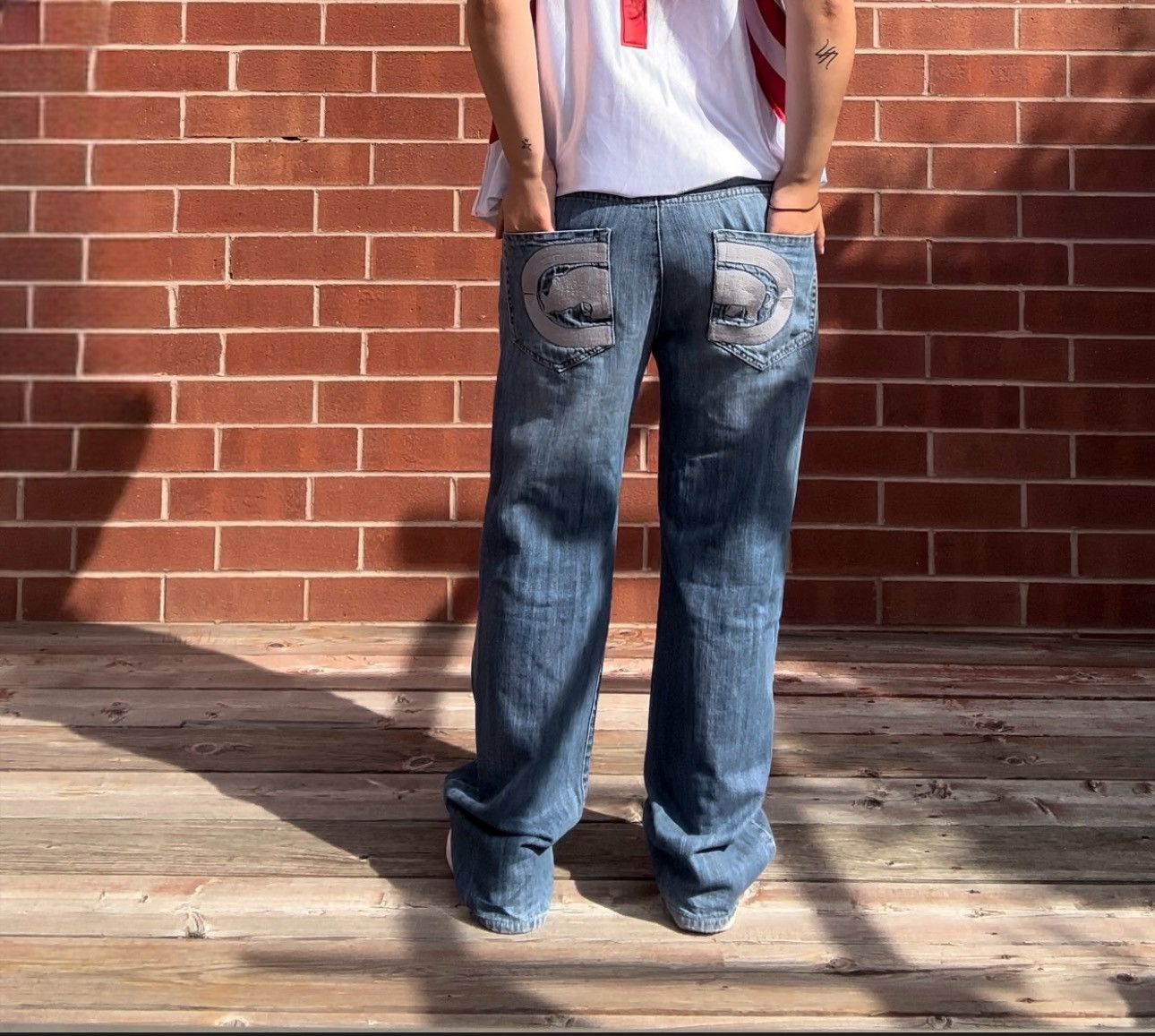 Ecko Unltd. Y2K Ecko Untld. Embroidered Logo Pocket Jeans (30 x 30.5) Size US 30 / EU 46 - 3 Thumbnail