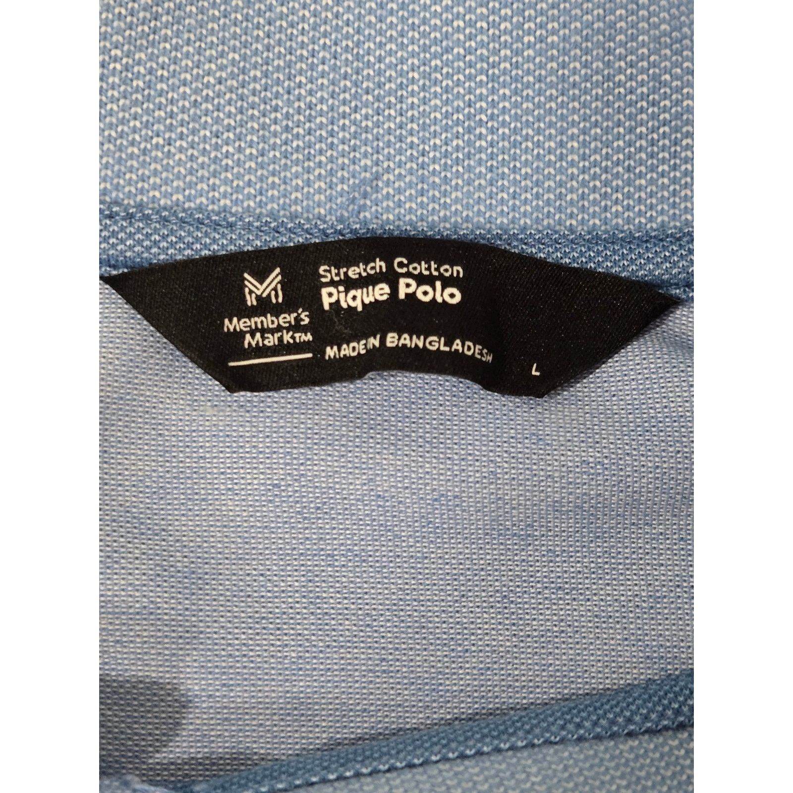 Other Member's Mark Blue Pique Polo Men's Shirt Large Lightweight Size US L / EU 52-54 / 3 - 3 Thumbnail