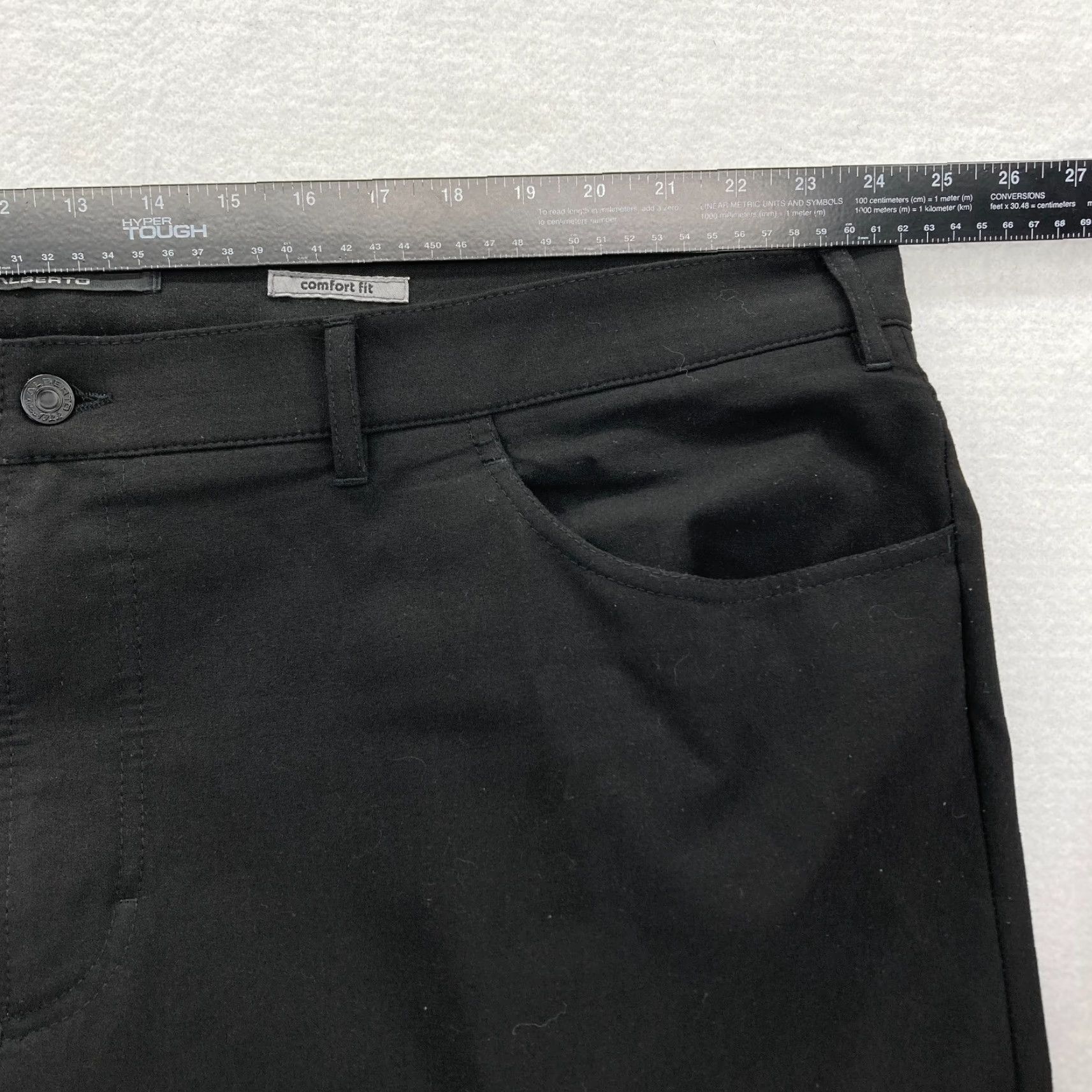 Vintage Alberto Ceramica Tom Pants Mens 62 Black Comfort Fit Stretch Fabric 48x30 Size US 32 / EU 48 - 6 Thumbnail