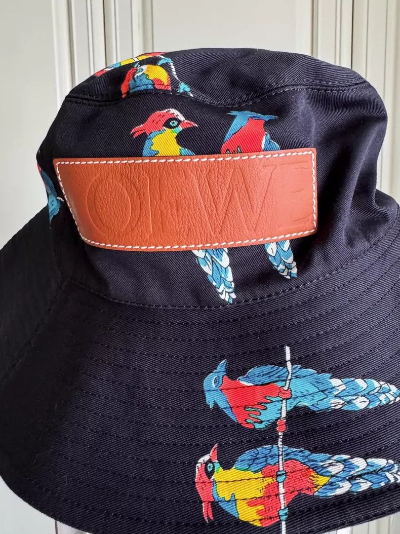 Loewe LOEWE size59 Black parrot printed fisherman's hat Size ONE SIZE - 2 Thumbnail