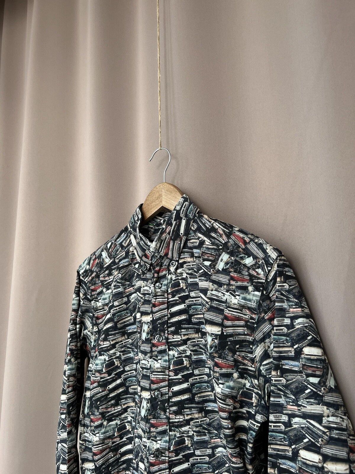 Eton Eton Button Down Shirt Monogram Car Print Mens Size M Size US M / EU 48-50 / 2 - 4 Thumbnail