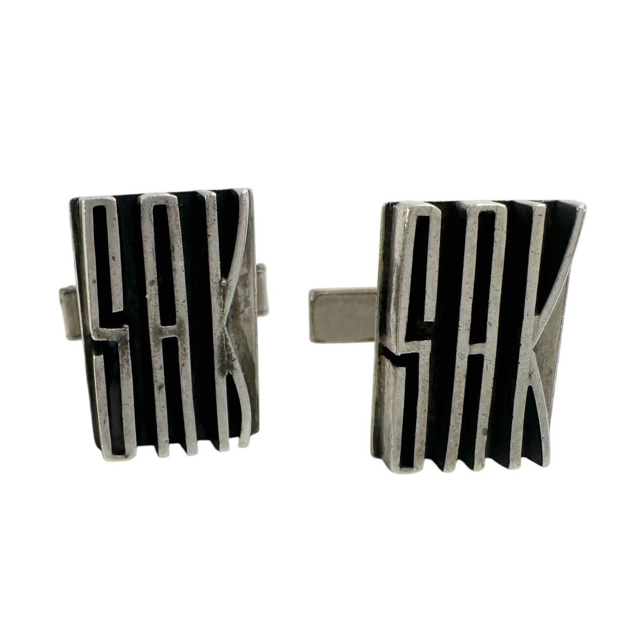 Other Sterling Silver Cufflinks - Modernist (mid-century) "SAK" Size ONE SIZE - 1 Thumbnail