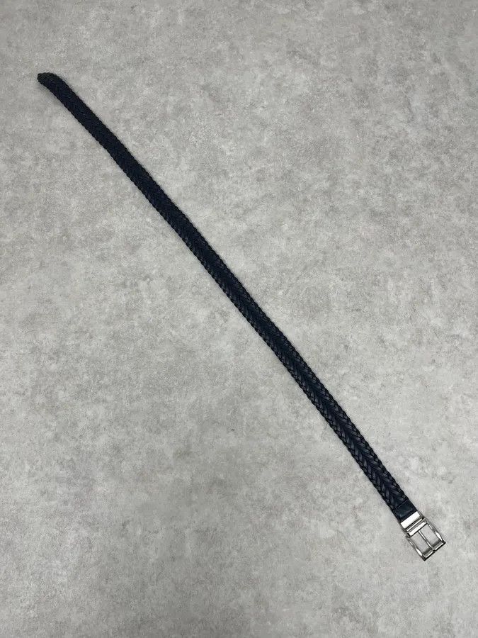 Prada Prada Reversible Navy & Orange Woven Premium Leather Belt Size ONE SIZE - 7 Thumbnail
