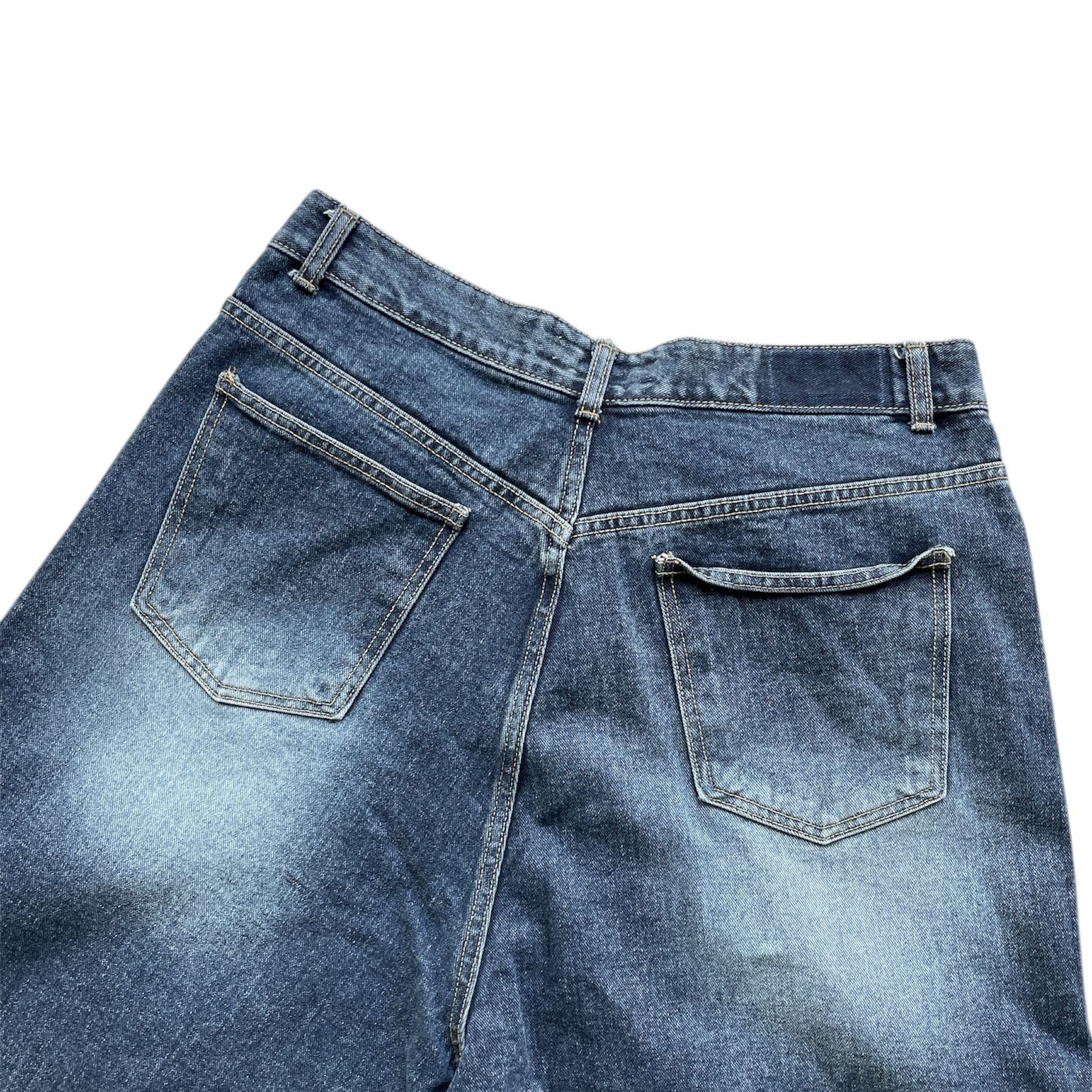 Japanese Brand Baggy skater hiphop washed denim jeans Size US 34 / EU 50 - 3 Thumbnail