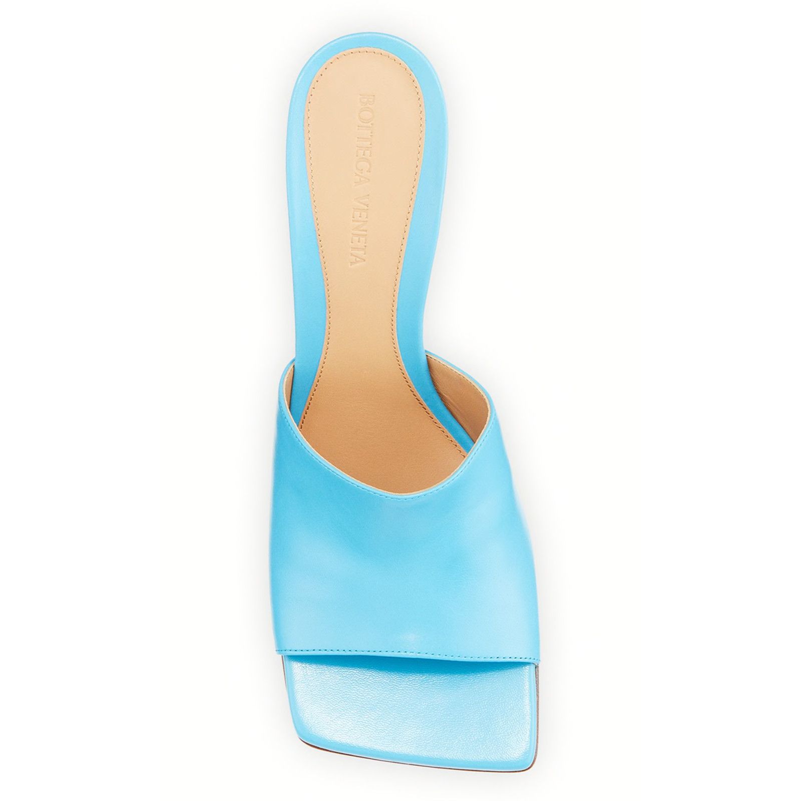 Bottega Veneta Stretch Square Toe Blue Backless Sandal Mule Heel Pump 38.5 Size US 8.5 / IT 38.5 - 6 Thumbnail