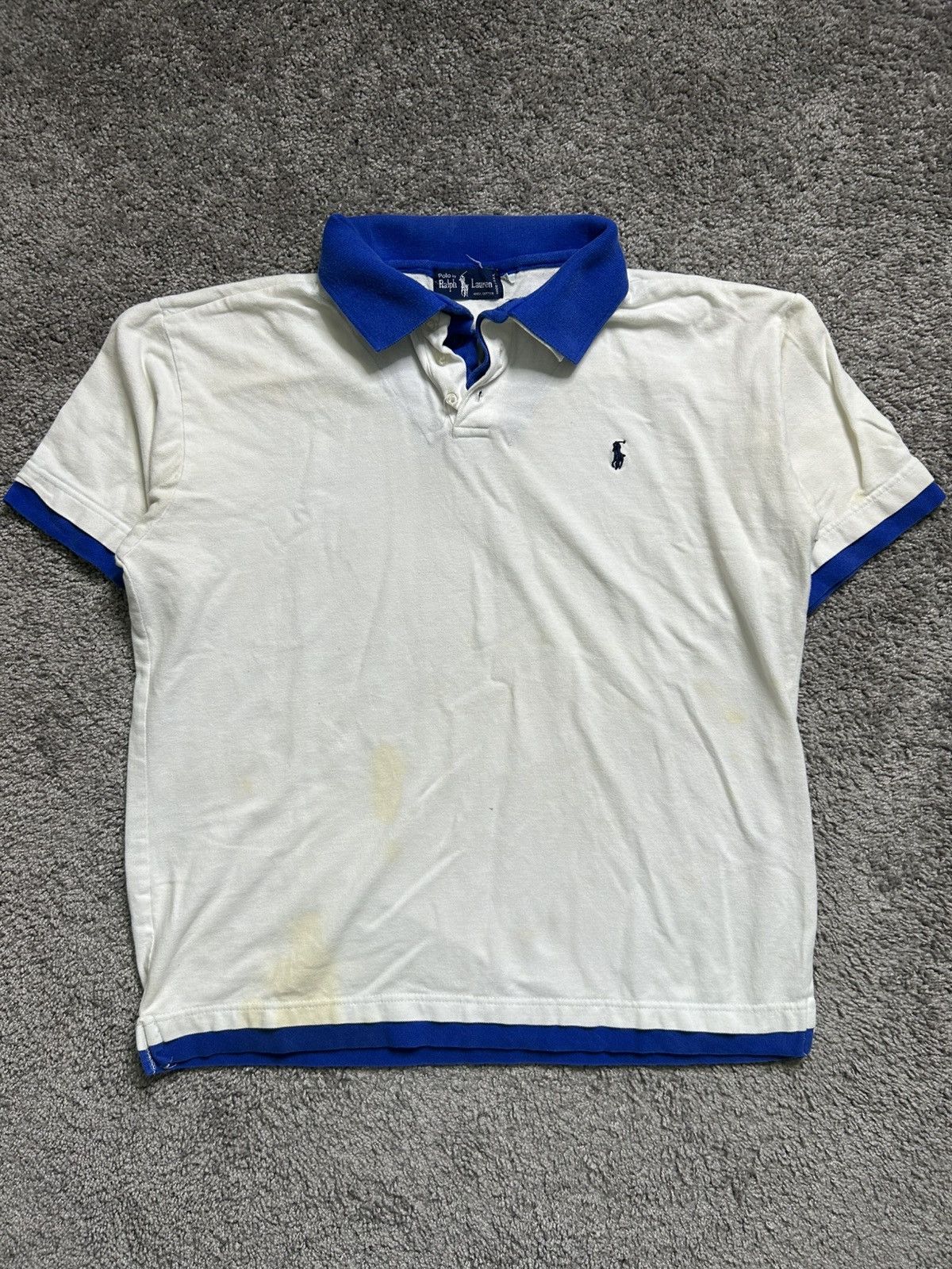 Polo Ralph Lauren Vintage 80s Polo Ralph Lauren Double Lined Contrast Polo USA Size US XL / EU 56 / 4 - 1 Thumbnail