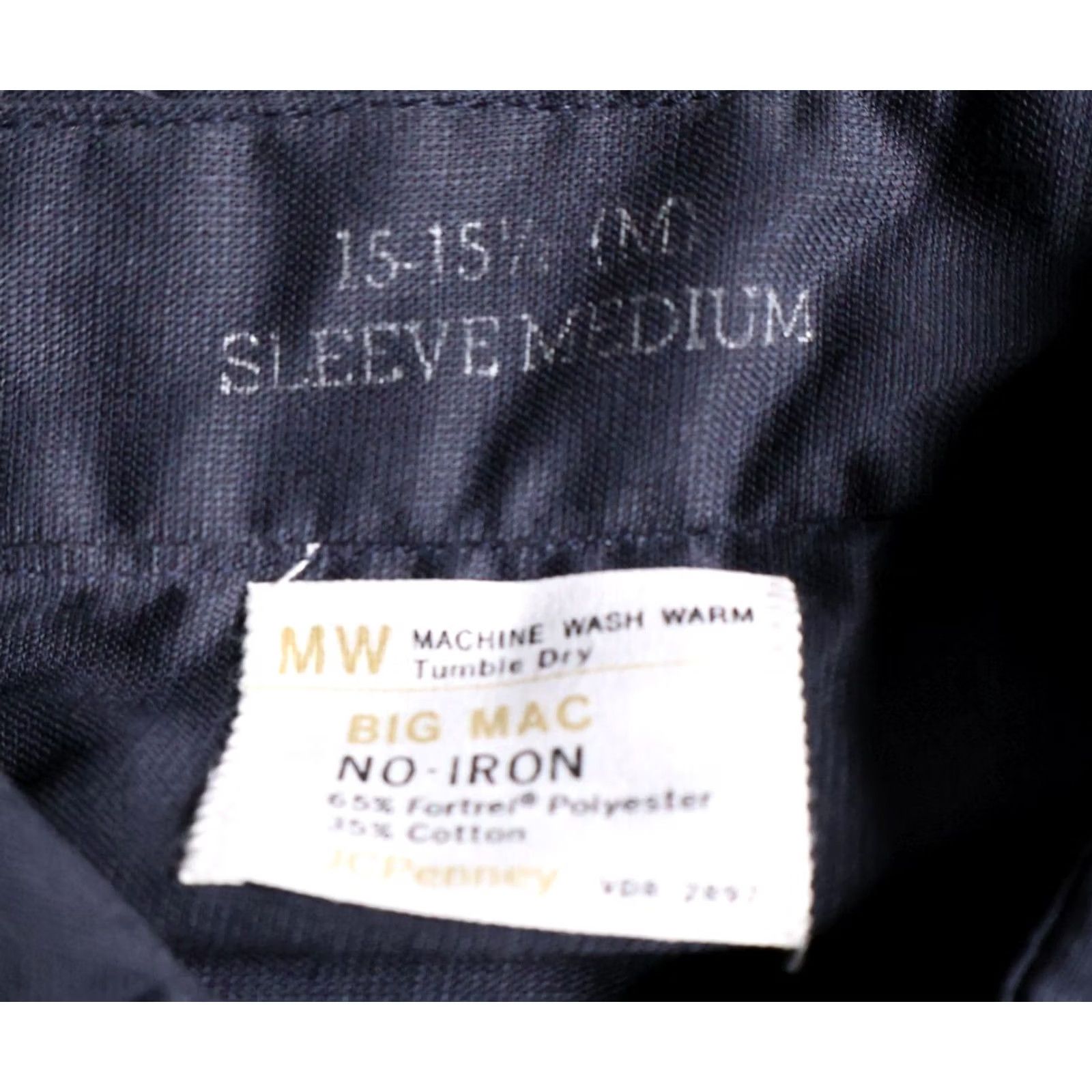 Vintage Big Mac Shirt Men M Dark Blue / Gray Twill Oxhide Unworn VTG Size US M / EU 48-50 / 2 - 3 Thumbnail