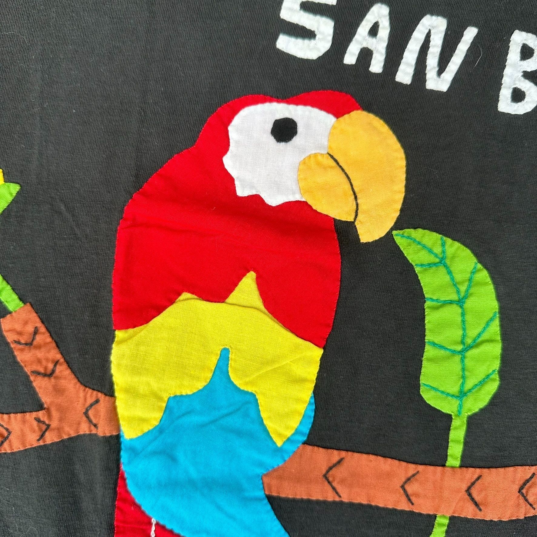 Vintage Vintage 80s San Blas Panama Parrot Applique T-Shirt Black XL Size US XL / EU 56 / 4 - 3 Thumbnail
