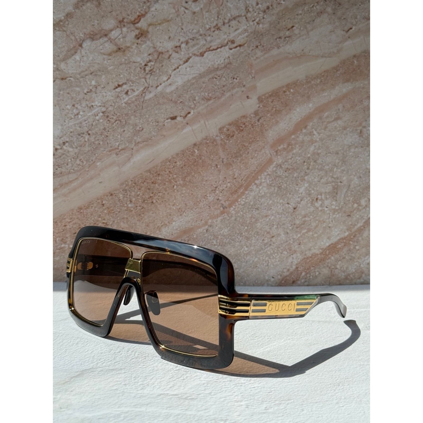 Gucci NEW Gucci GG0900S Havana Brown Aviator Sunglasses $650 Size ONE SIZE - 9 Thumbnail