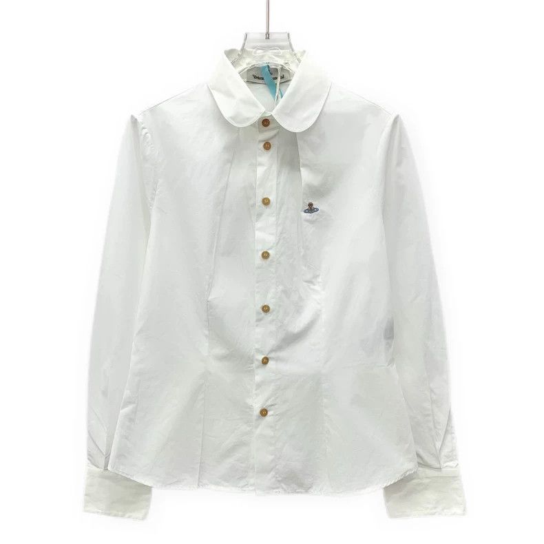 Vivienne Westwood Vivienne Westwood White embroidered cotton single-breasted Size S / US 4 / IT 40 - 1 Thumbnail